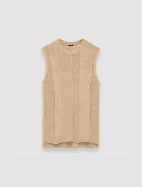 Butter Soft Finishing Linen Blend Knitted Tank Top