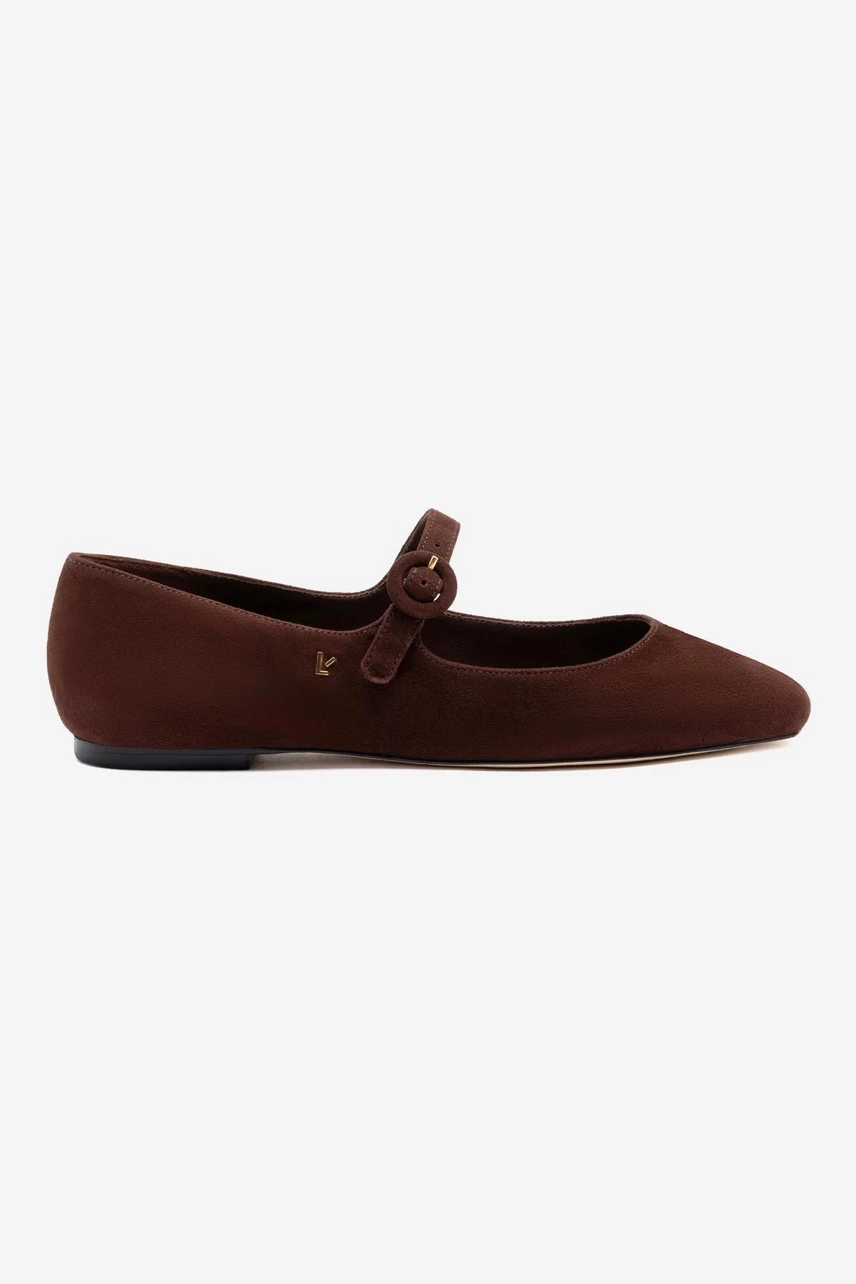 Blair Ballet Flat In Brown Suede Reinforced