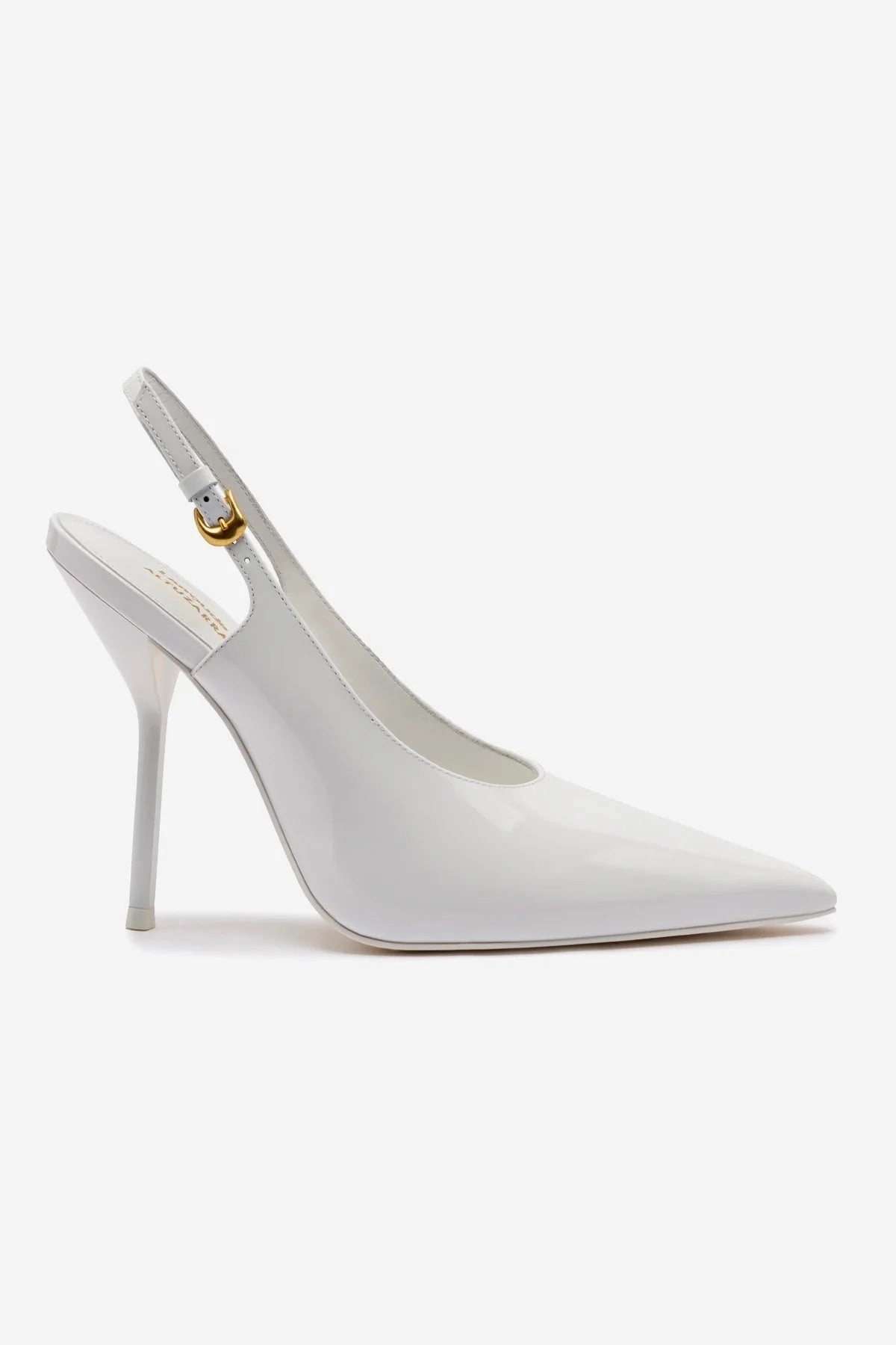 Satin Glow Larroud x Altuzarra Pump In White Patent Leather
