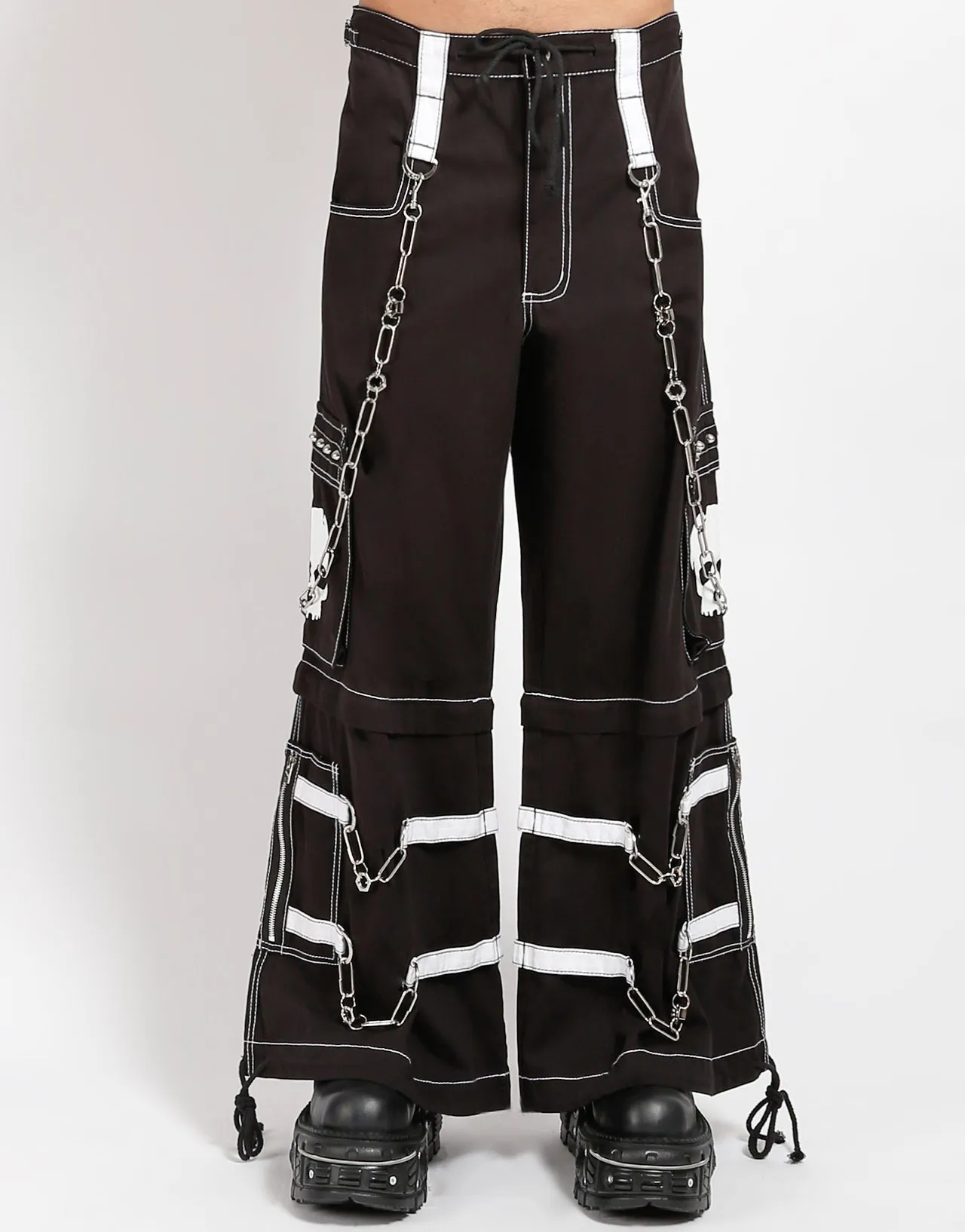 SKULL ZIP OFF PANT WHITE Comfy All-Day Flattering Cut