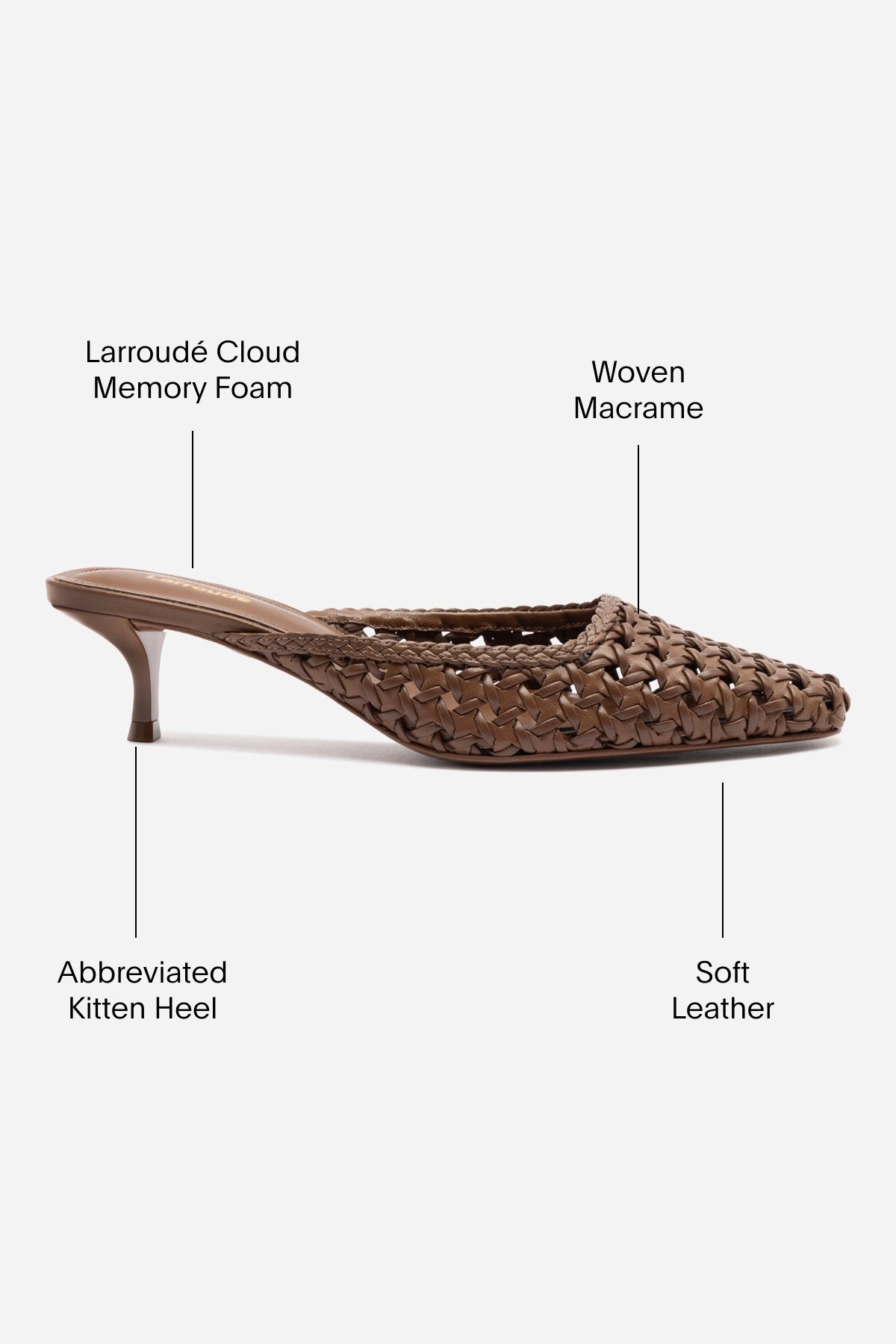 Amal Macrame Mule In Burnt Umber Leather Grab Now