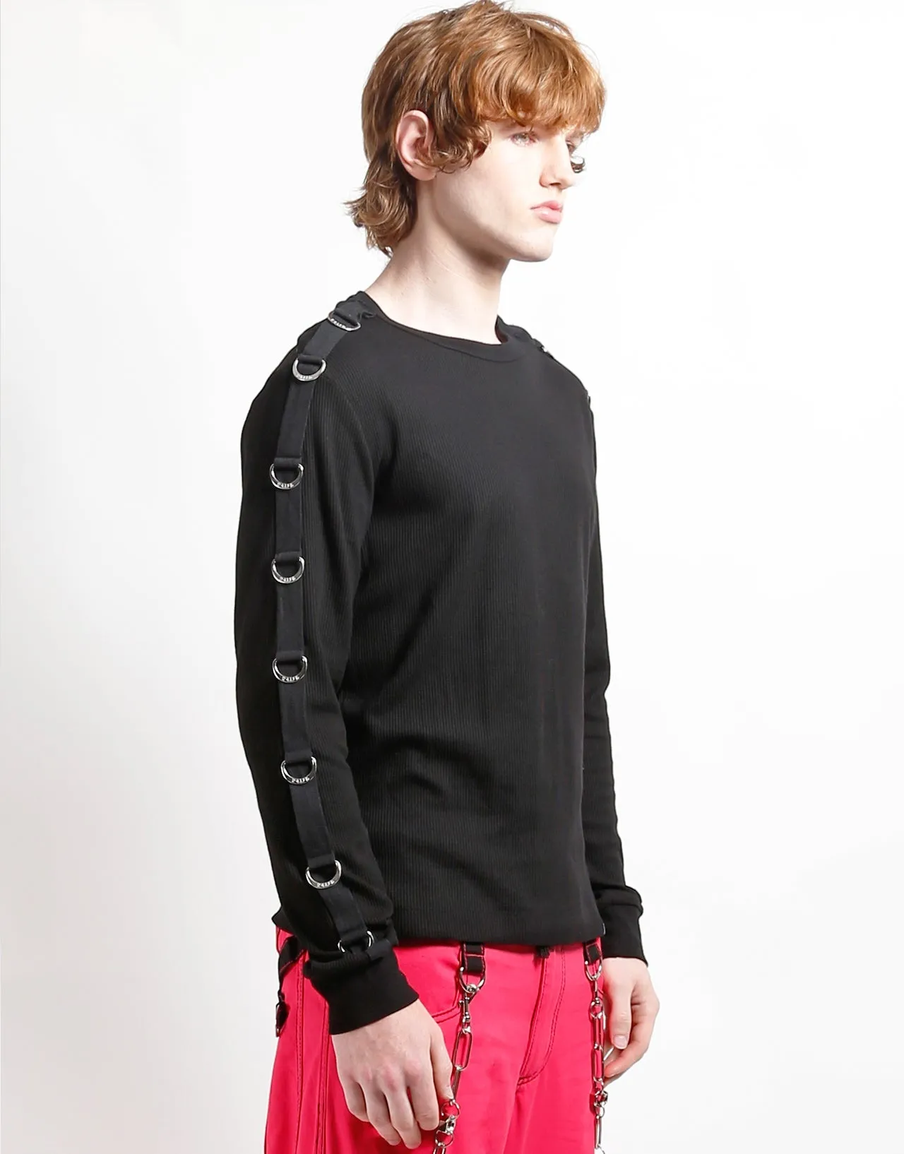 Casual Pullover Soft touch finish D-RING THERMAL TOP