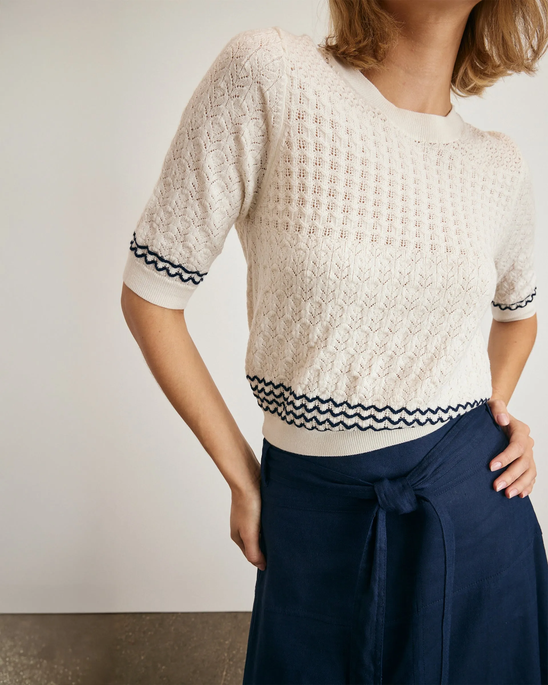 Diana Knit Top NonRestrictive Cuff Design Soft Touch