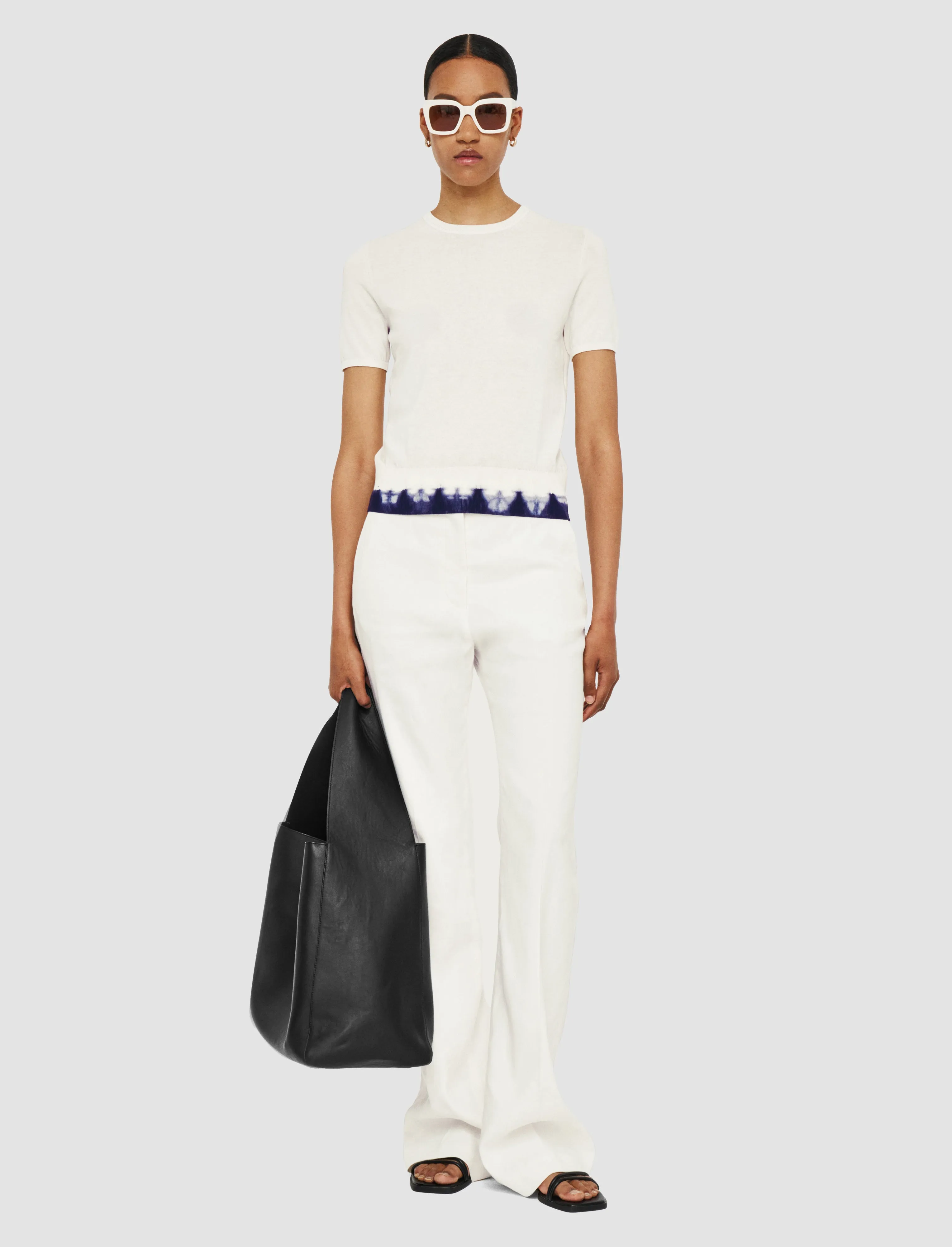 Essential Wear Work Outfit Silk Cotton Knit Top