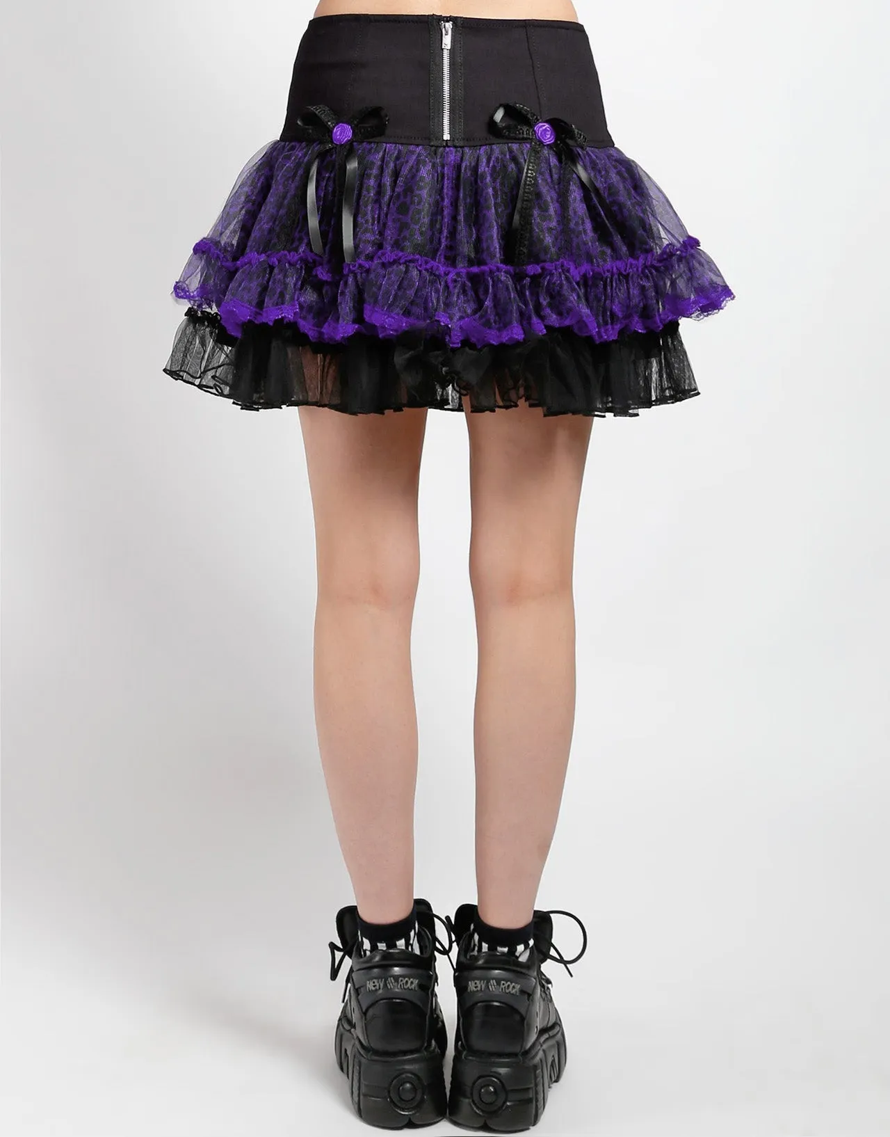 Street Comfort TUTU SKIRT PURPLE LEOPARD