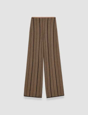 Warm Essentials Daily Casual Chevron Jacquard Knitted Trousers