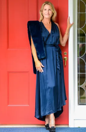 Elizabeth Dress / Sapphire Silk Fall Silhouette