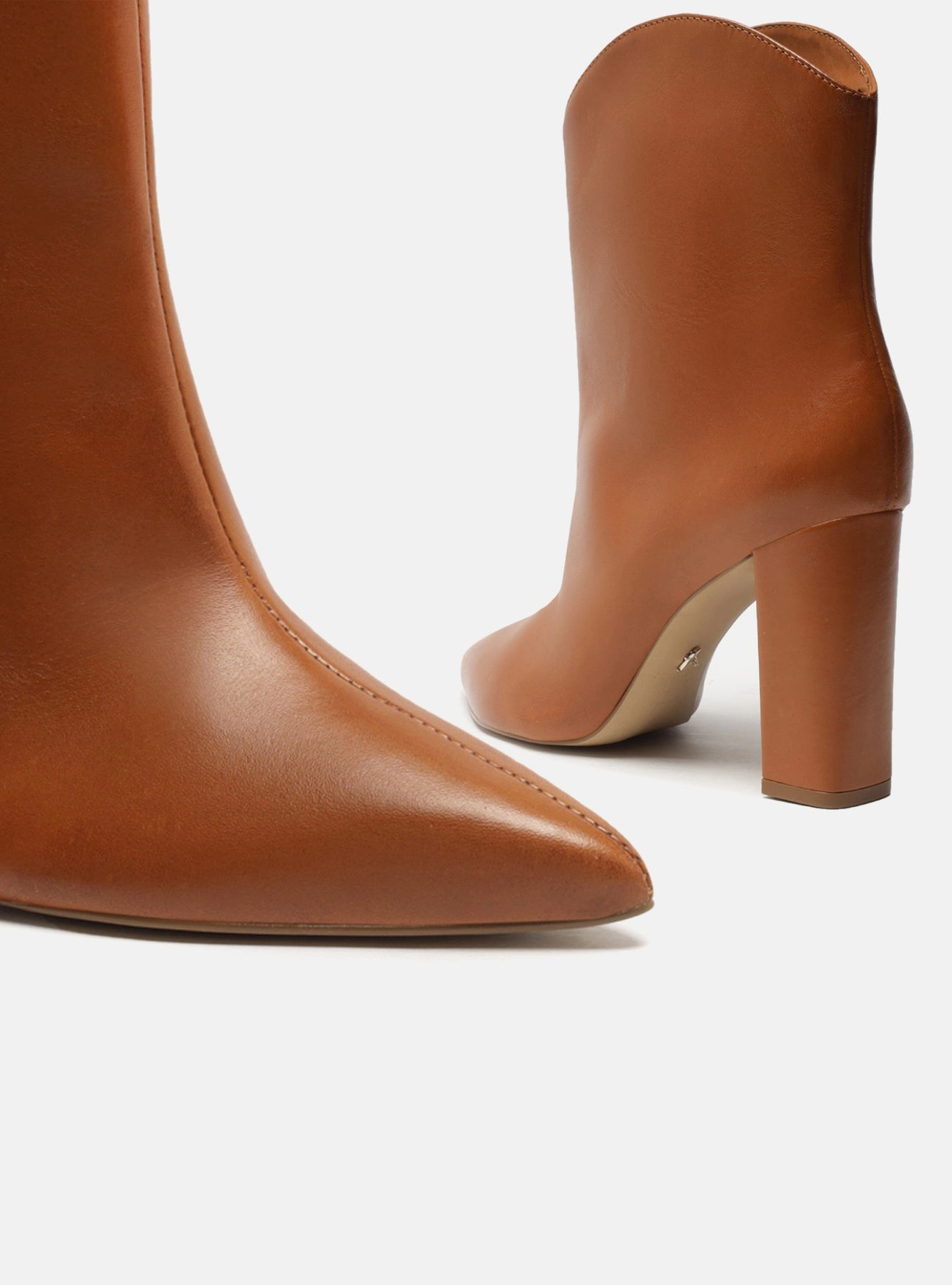 Ellie Leather Block Boot Smooth Inner Seams