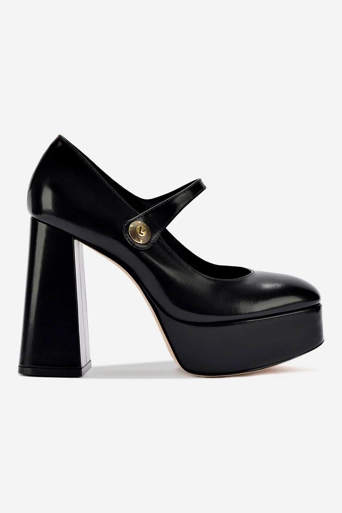 Breathable Emma Pump In Black Leather