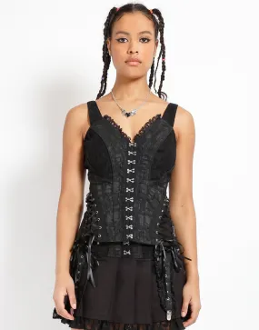 DoubleLayeredShoulders ENCHANTED CORSET BLACK