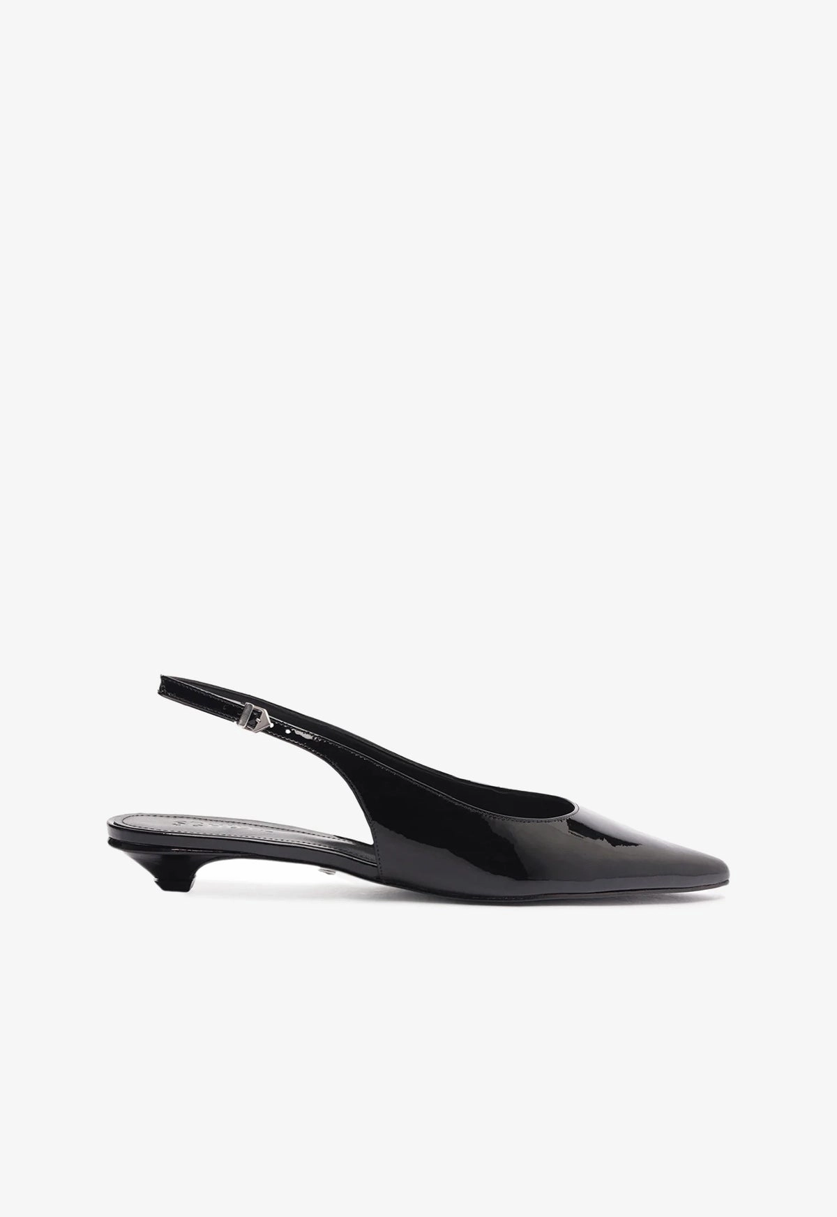 Evan Patent Leather Flat design ventilation channels