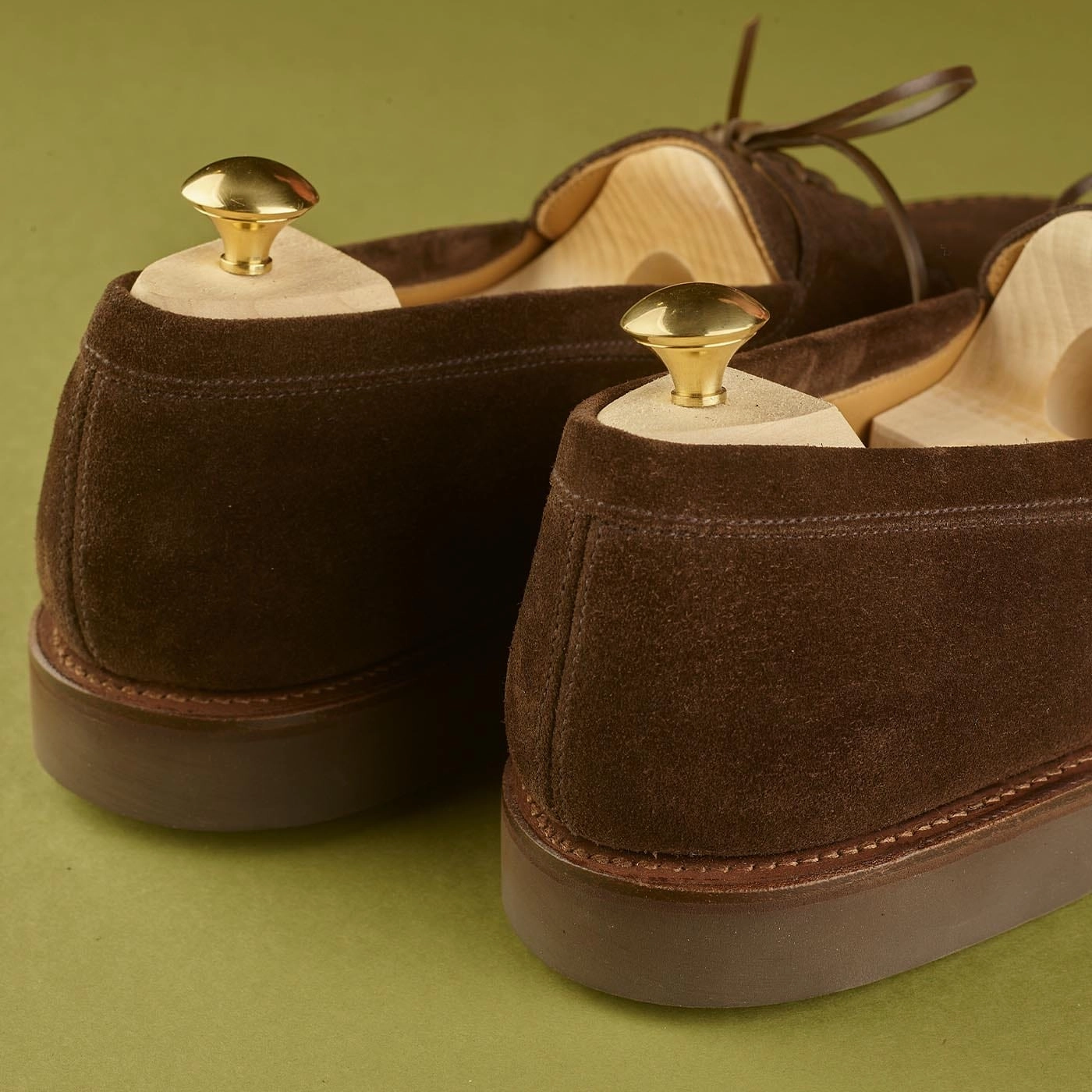 Heel Strong Fast Morning Falmouth Dark Brown Suede