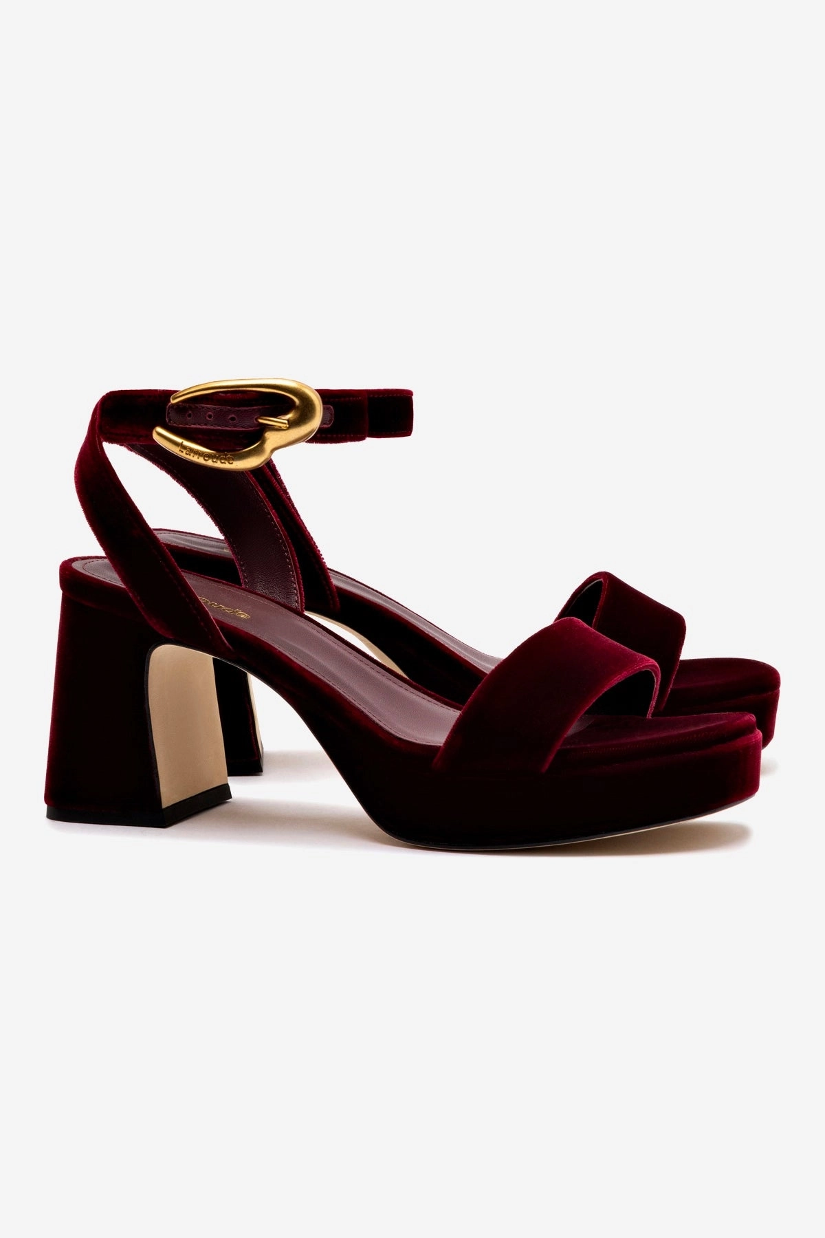 Dolly Verona Low Sandal In Wine Velvet All Day Comfort Fit