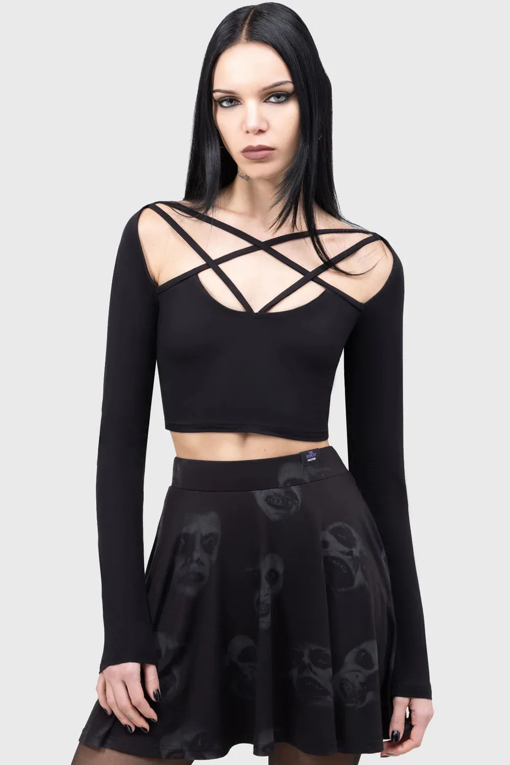 EXCELLENT DAY FOR AN EXORCISM SKATER SKIRT Body Shape