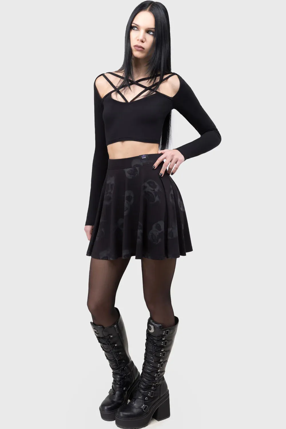 EXCELLENT DAY FOR AN EXORCISM SKATER SKIRT SeamlessPocketDesign Modular Pocket System