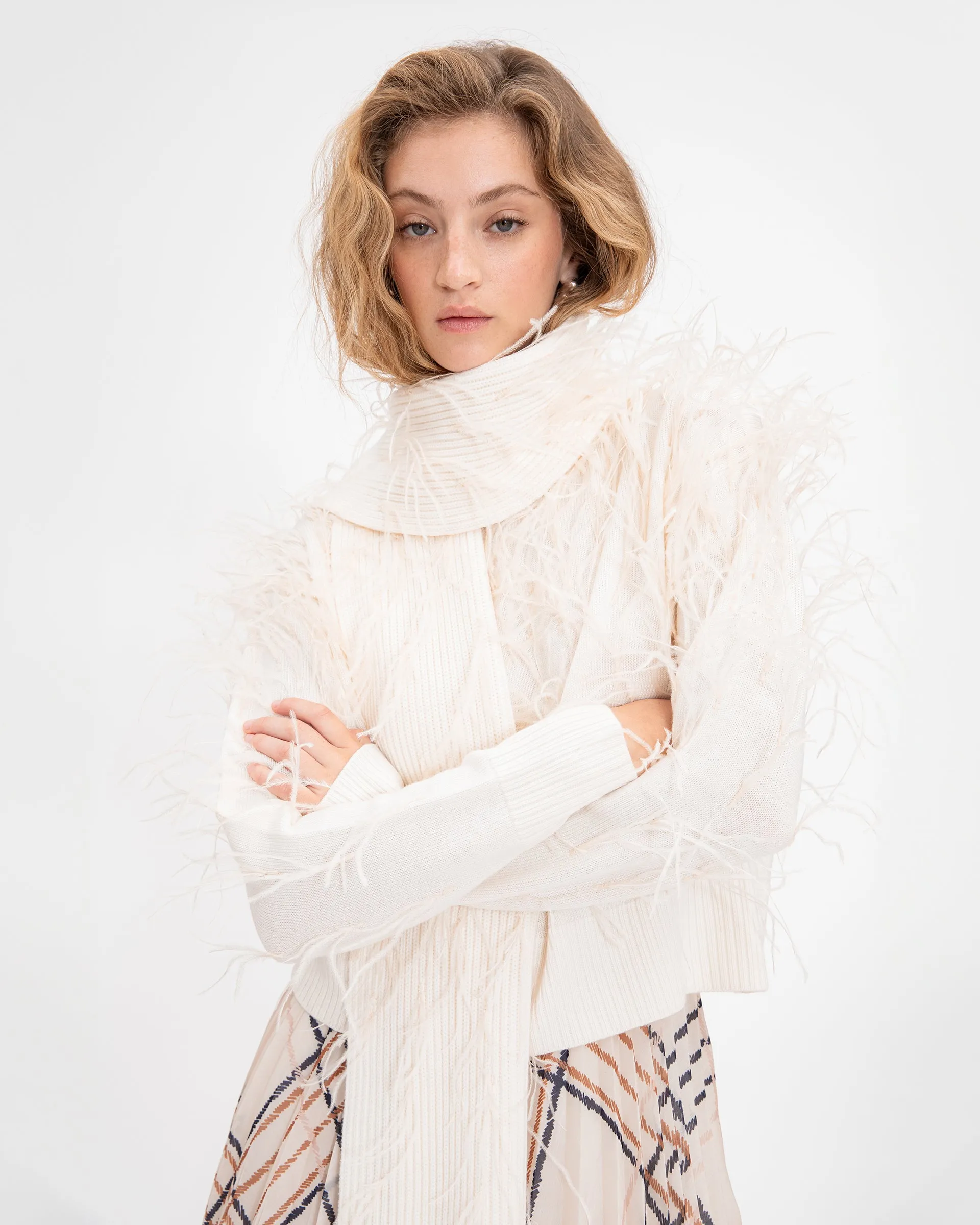 Fae Knit Scarf Reversible Seamless Design