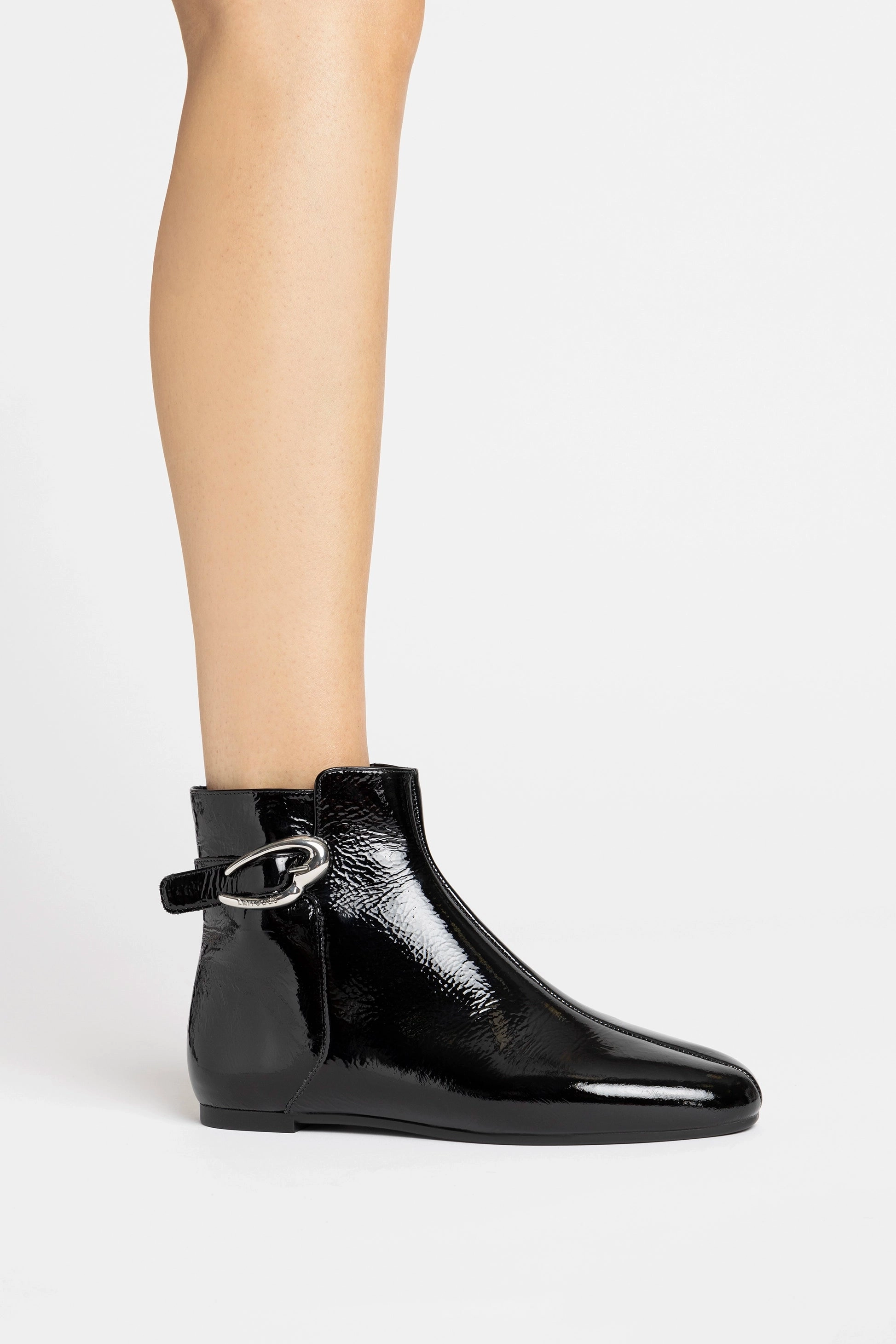 Mini Verona Boot In Black Patent Leather Running