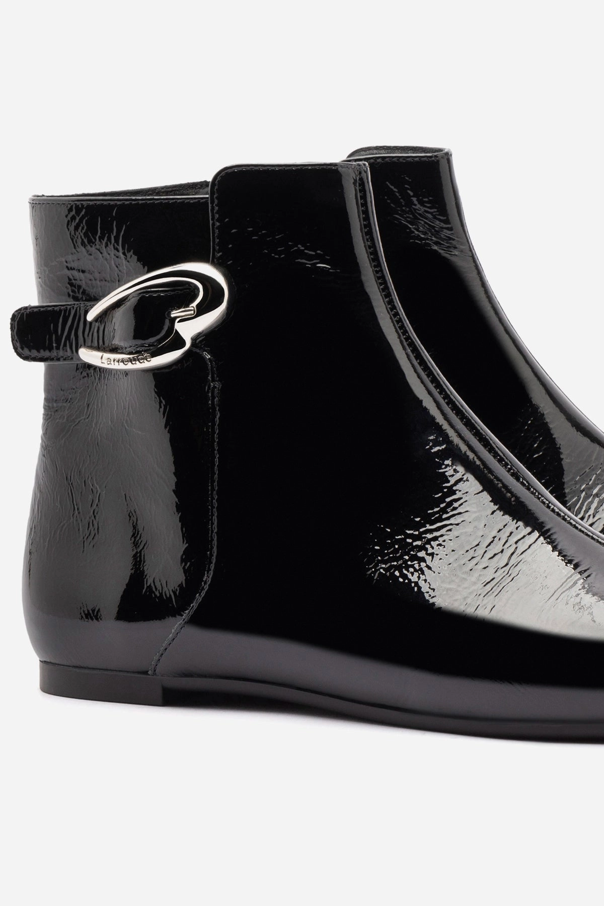 Mini Verona Boot In Black Patent Leather Comfort Outsole