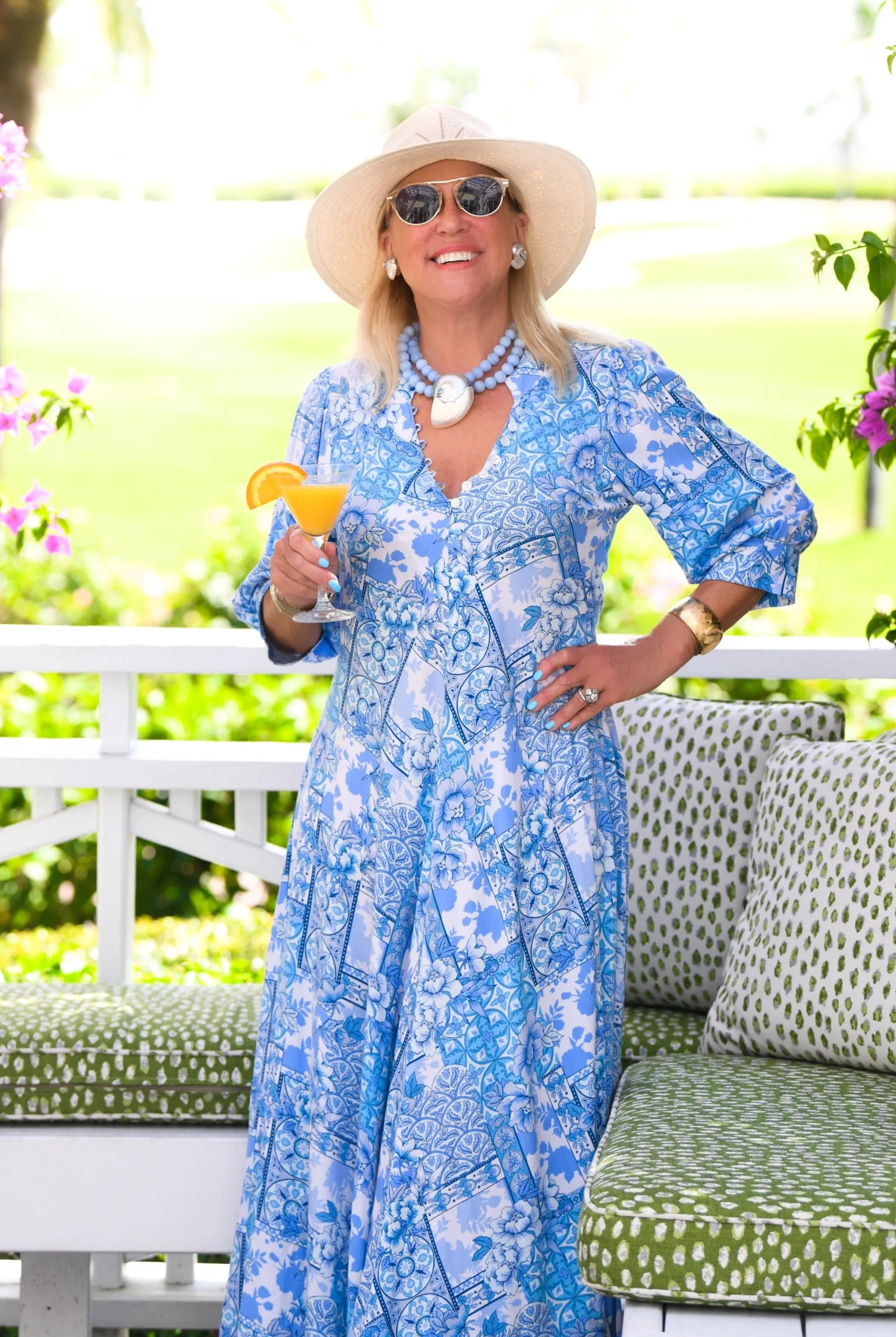 Sheer Overlay Grab Now Daphne Dress / Coastal Blue