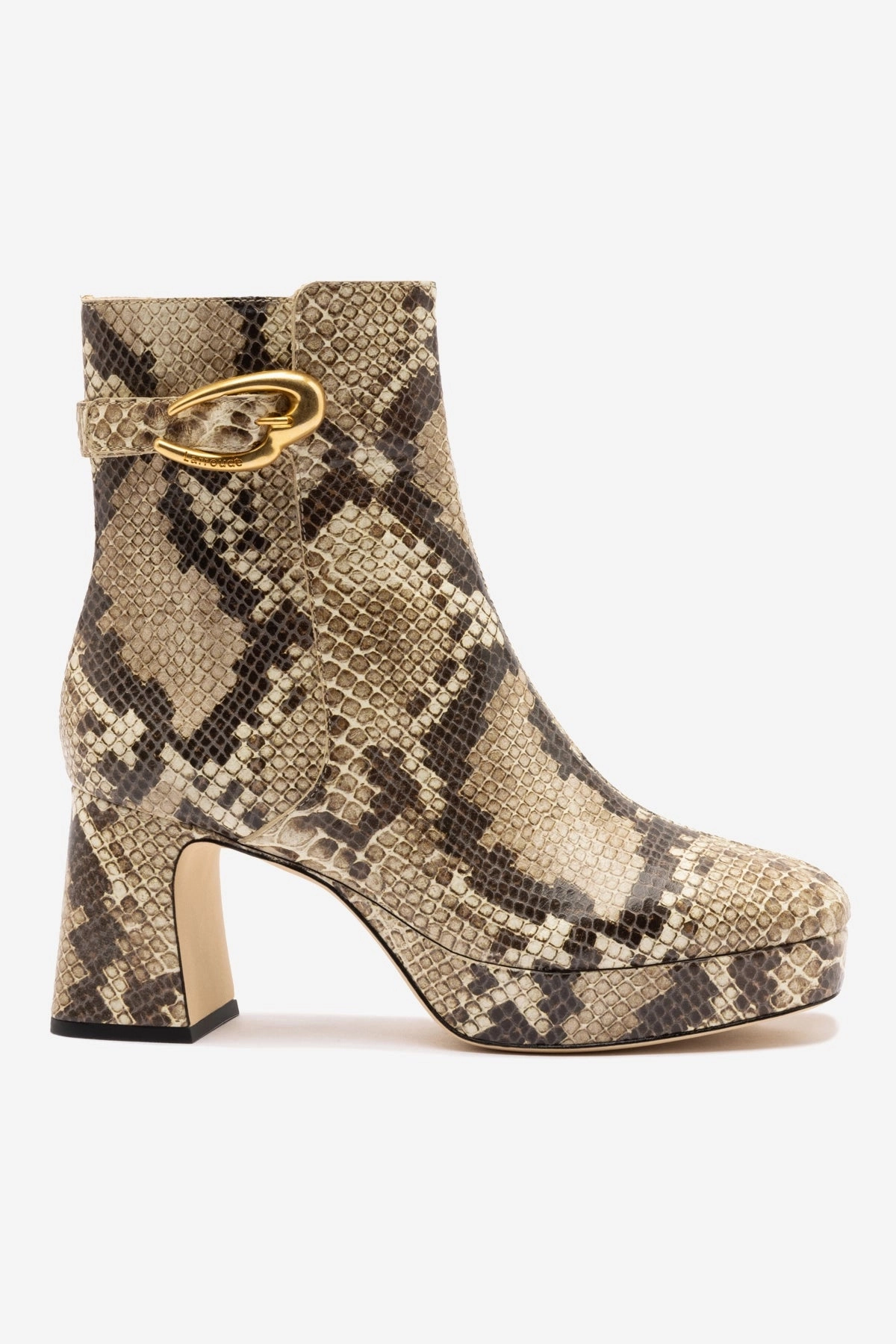 Dolly Verona Low Boot In Neutral Snake Leather Rock Path Body Balance