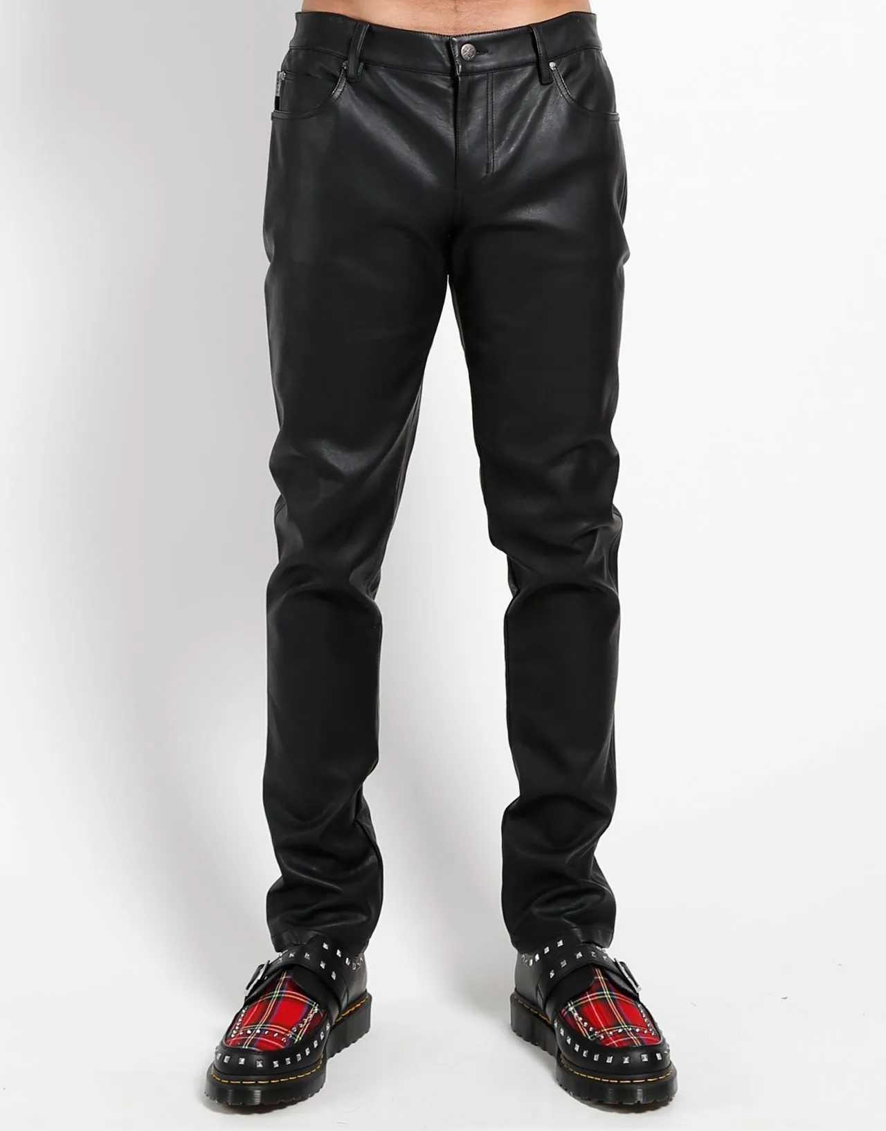 Faux Leather Pant Casual Must-Have Fitted Style