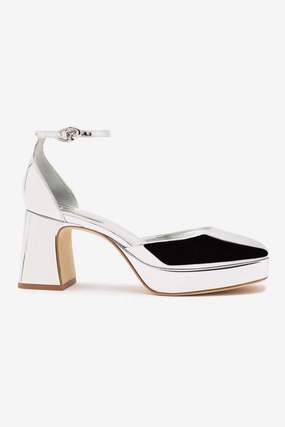 Universal Fit Ari Verona Low Pump In Silver Specchio