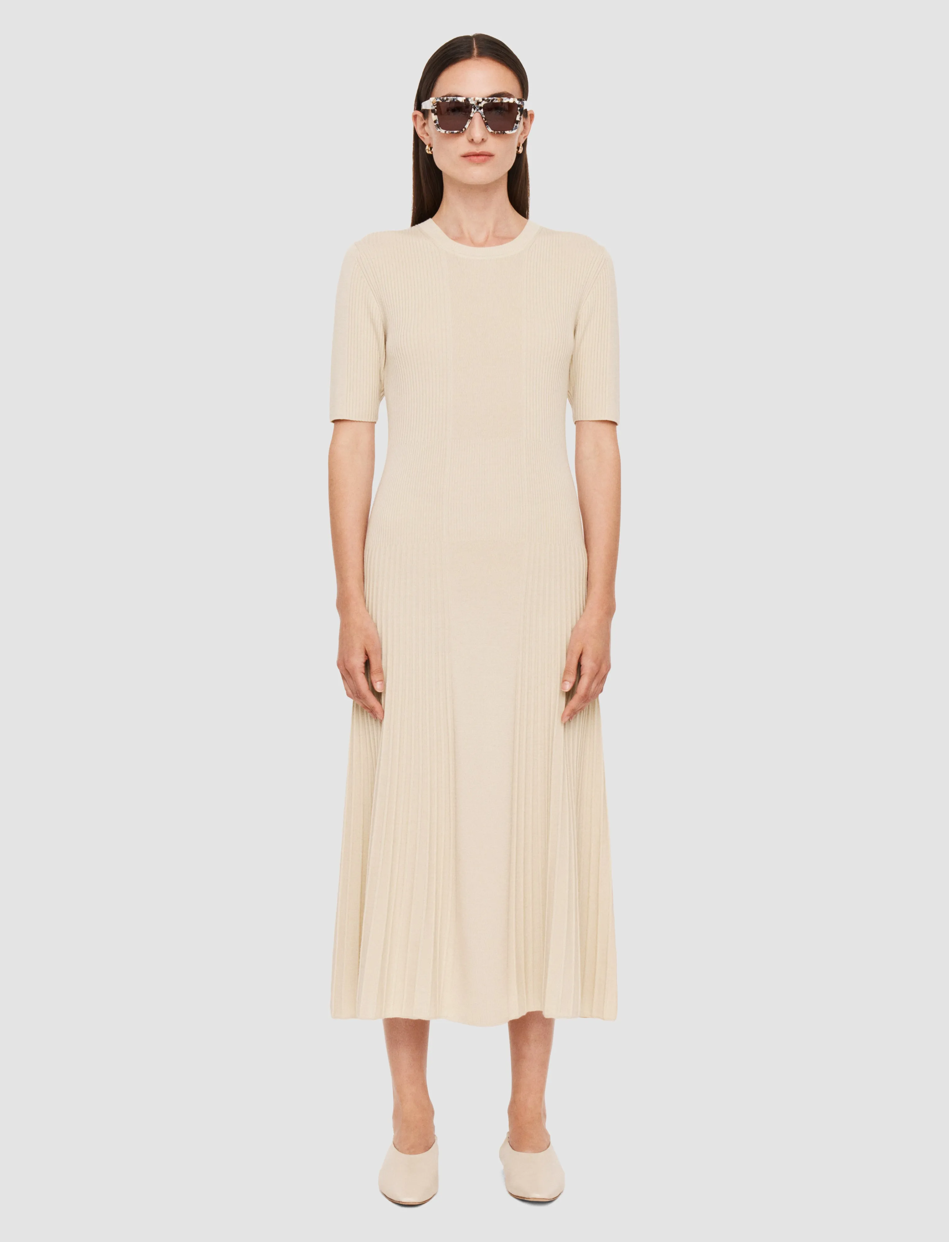 Fine Merino Rib Dress HighDensity Weave