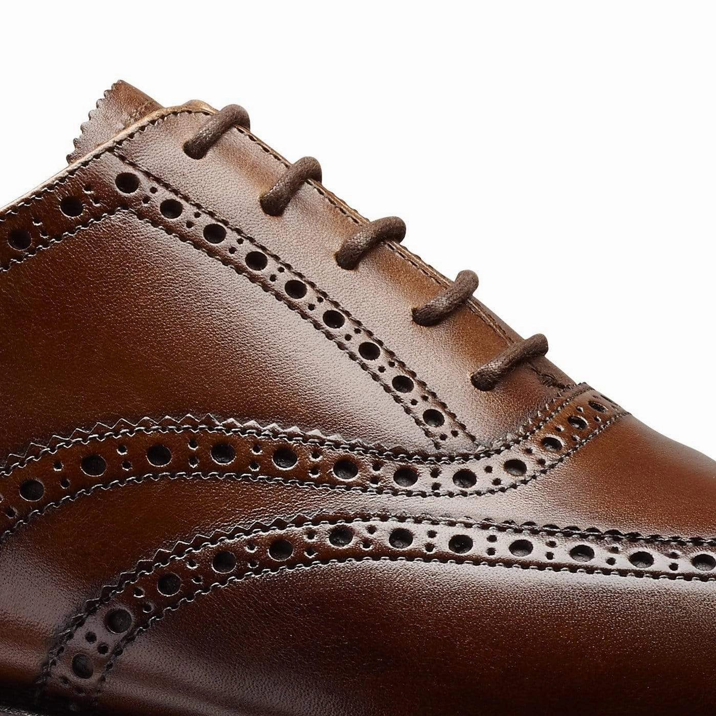 Finsbury Dark Brown Burnished Calf Canvas