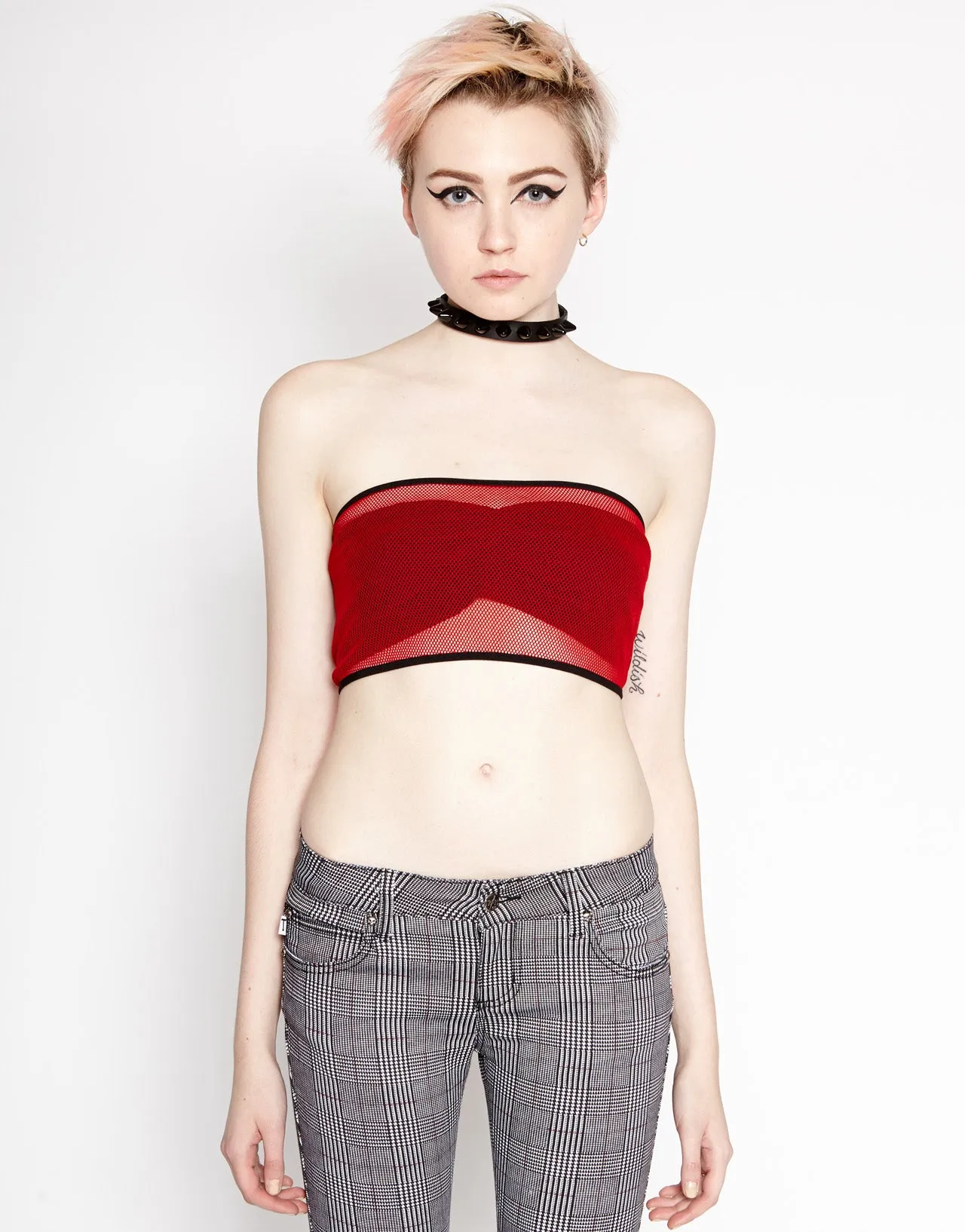 Fishnet Bandeau Red summer look