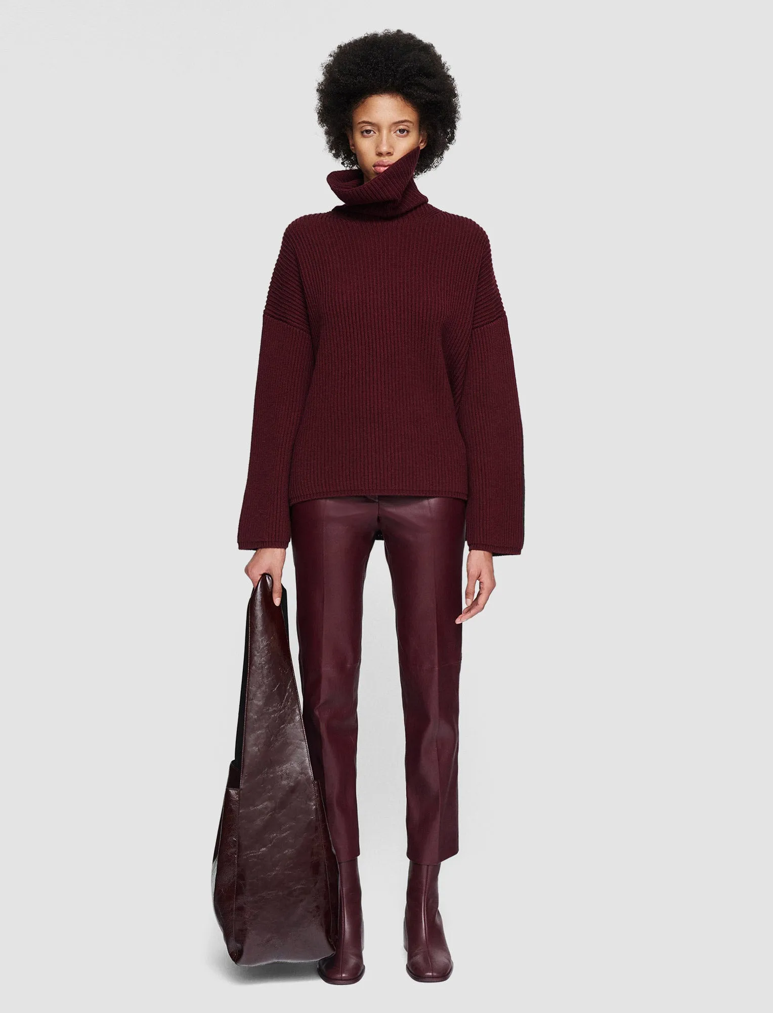 All Day Wear Light Cardigan Stitch High Neck Jumper