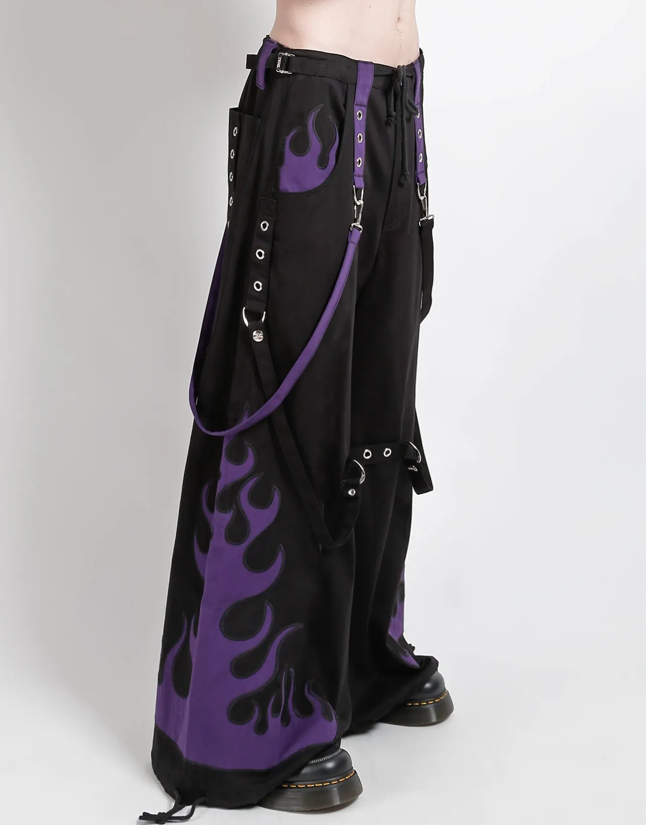 FLAME DARK STREET PANT PURPLE AbrasionResistantFabric Ergonomic Cut