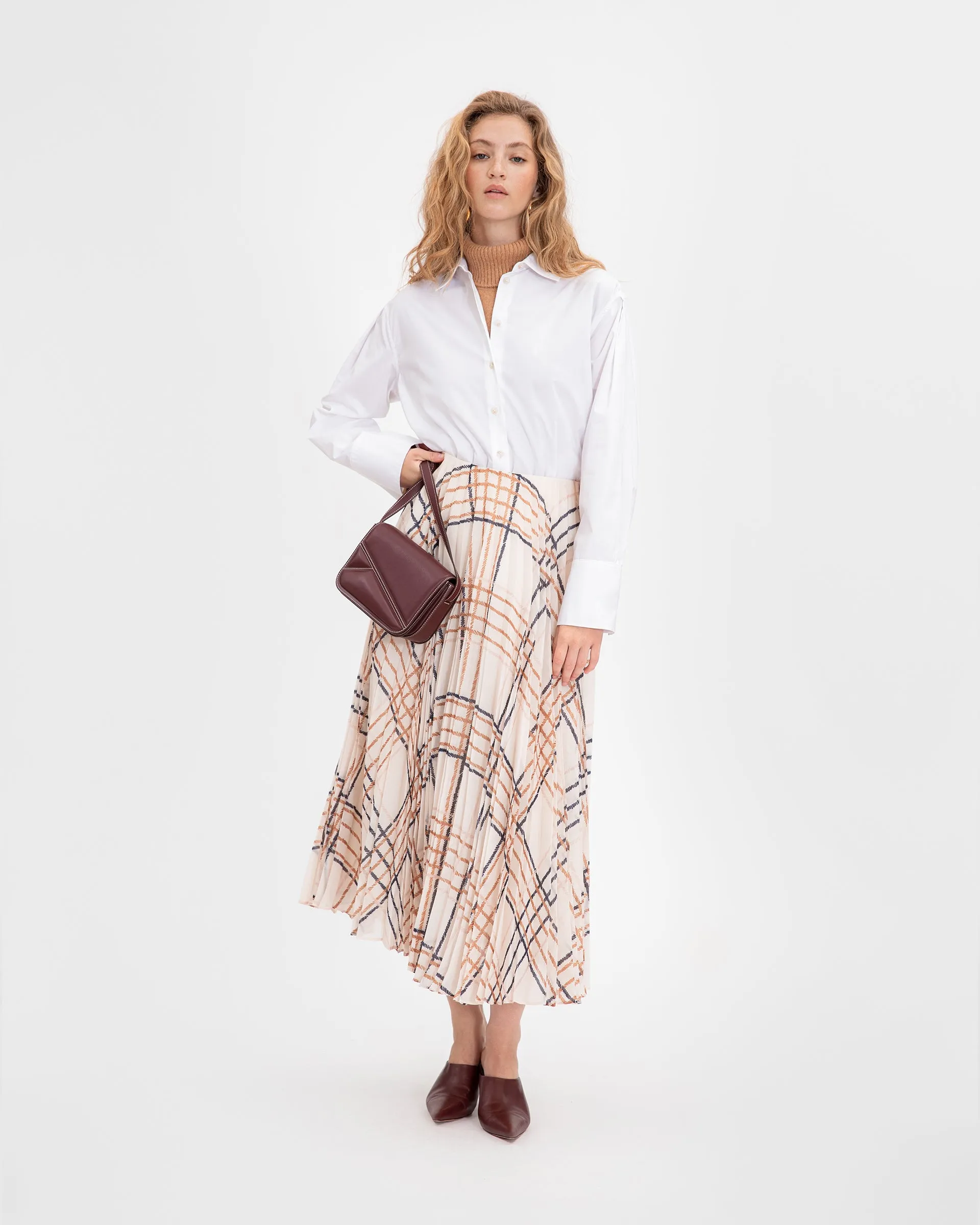 Margaux Shirt High Thread Count Cotton Multi Panel Design