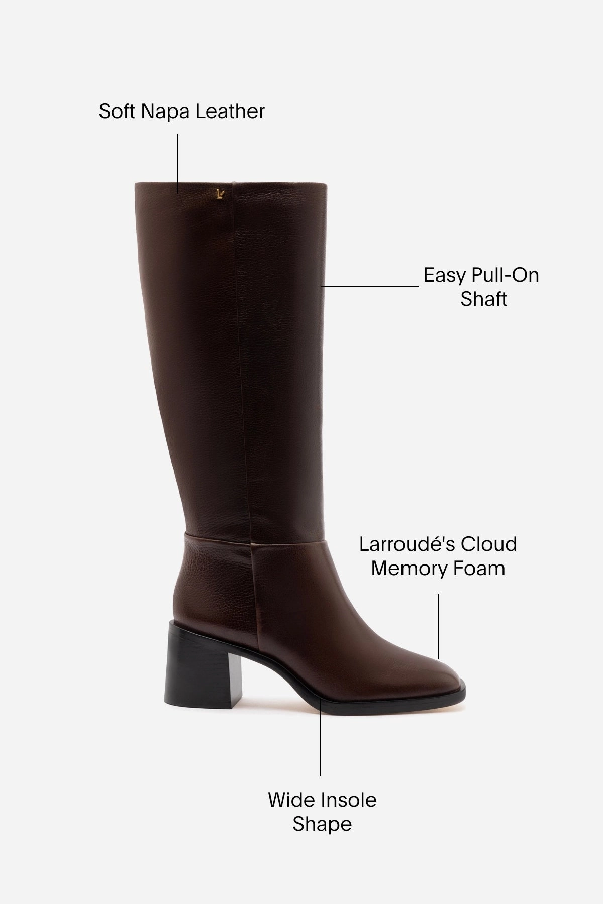 Ricky Boot In Brown Leather Proprietary Cushion System Dust Guard