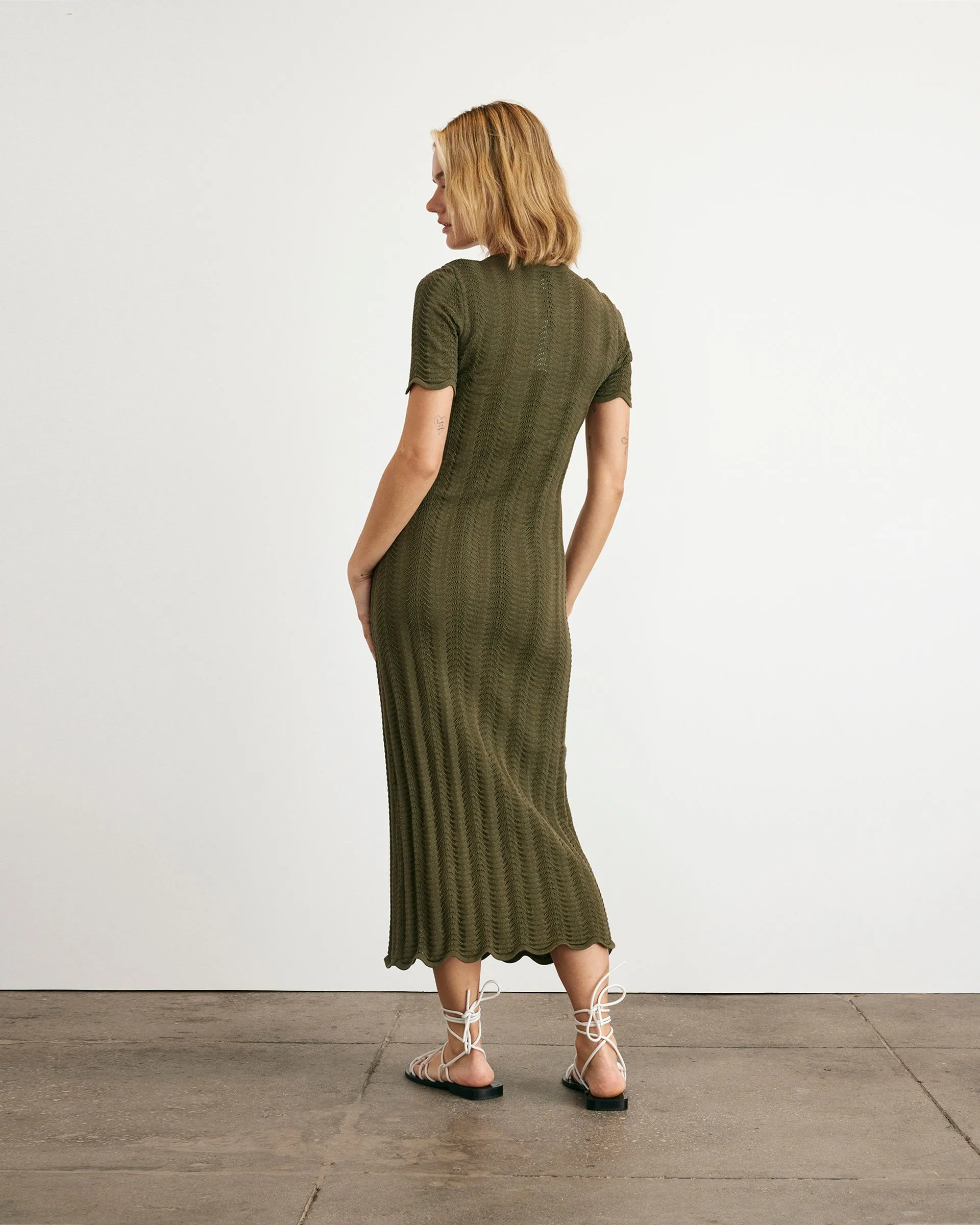 Soft Stretch Bonded Hem Technology Leighton Dress