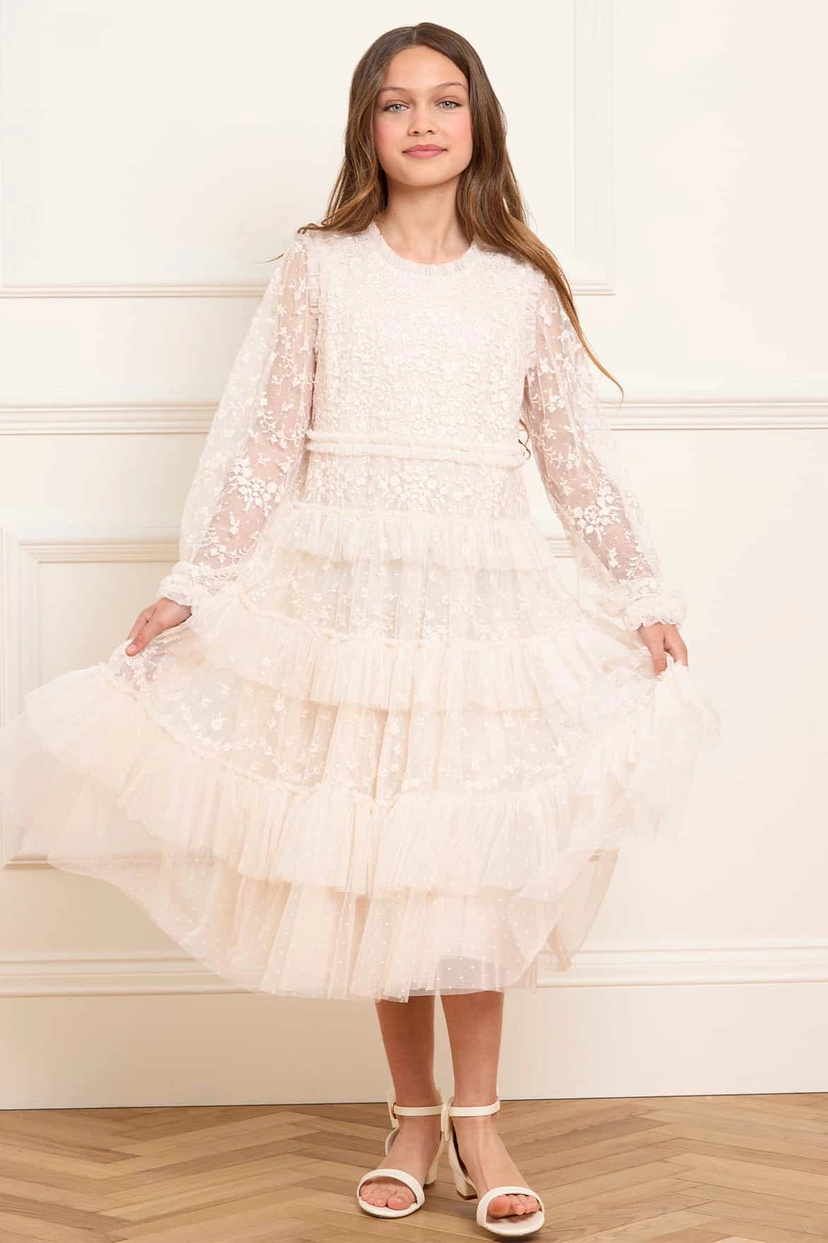 Blossom Lace Kids Dress Buttery Soft Handfeel
