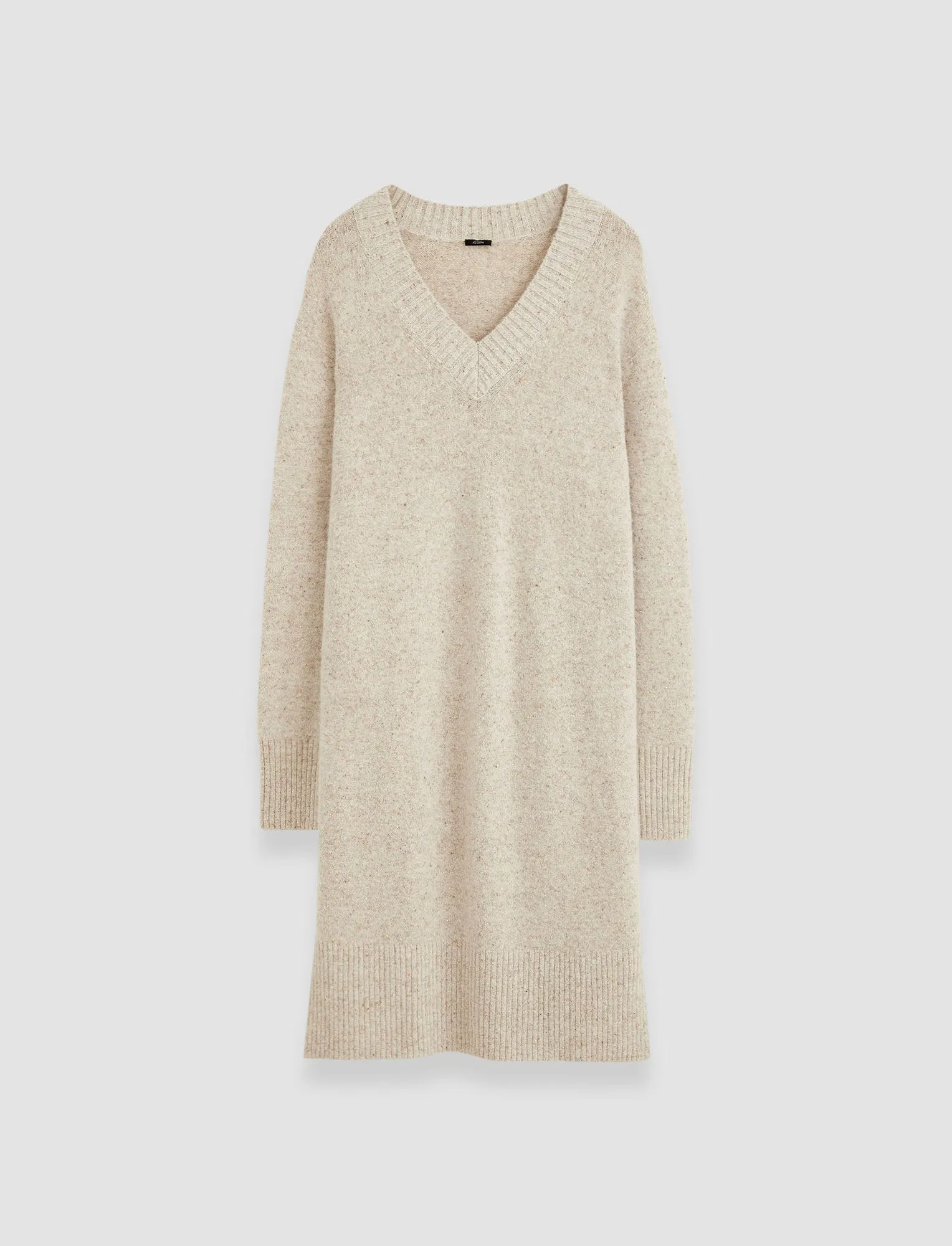 Alpaca Tweed Knit Dress Lightweight Form
