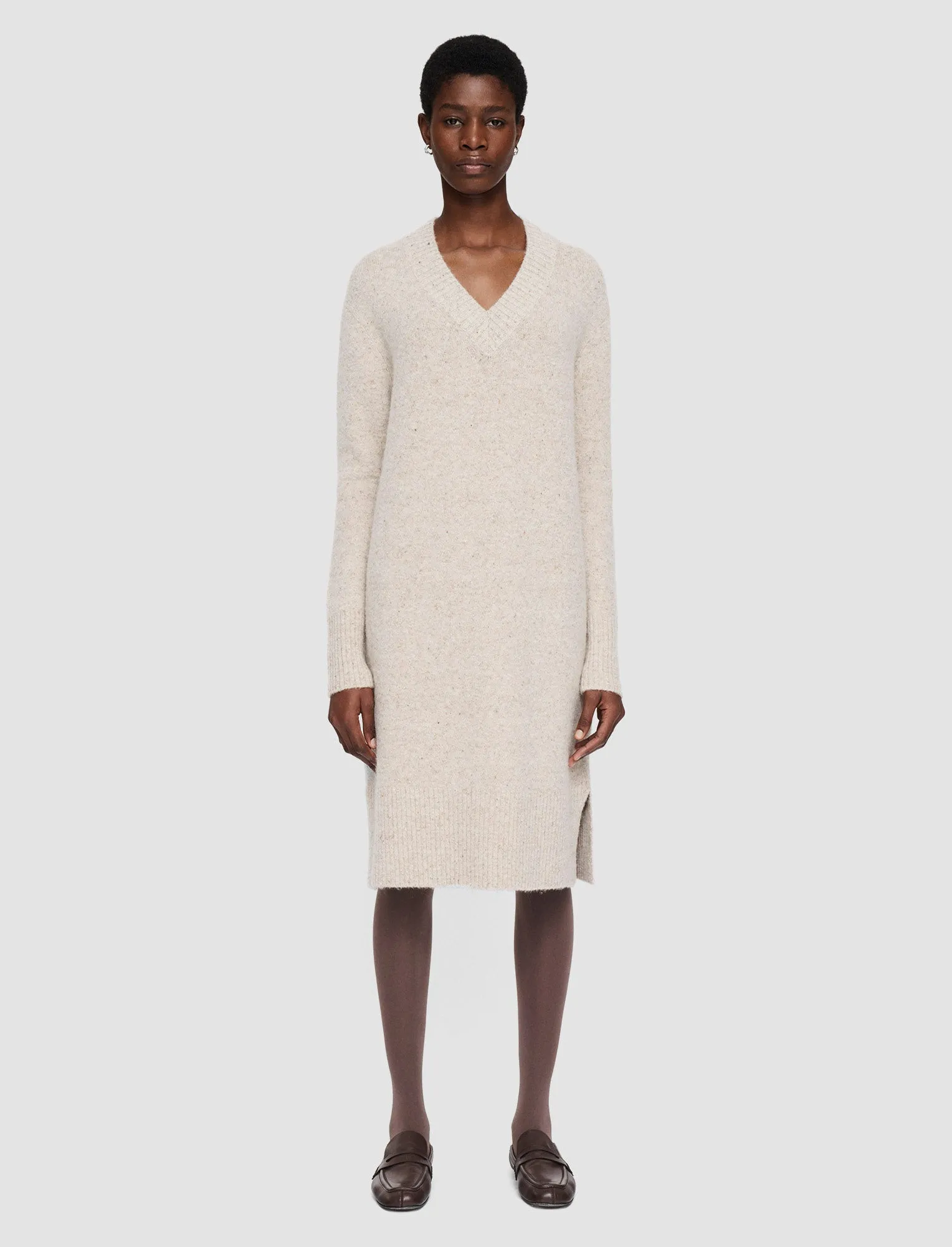Mood Wear Cold Trend Alpaca Tweed Knit Dress