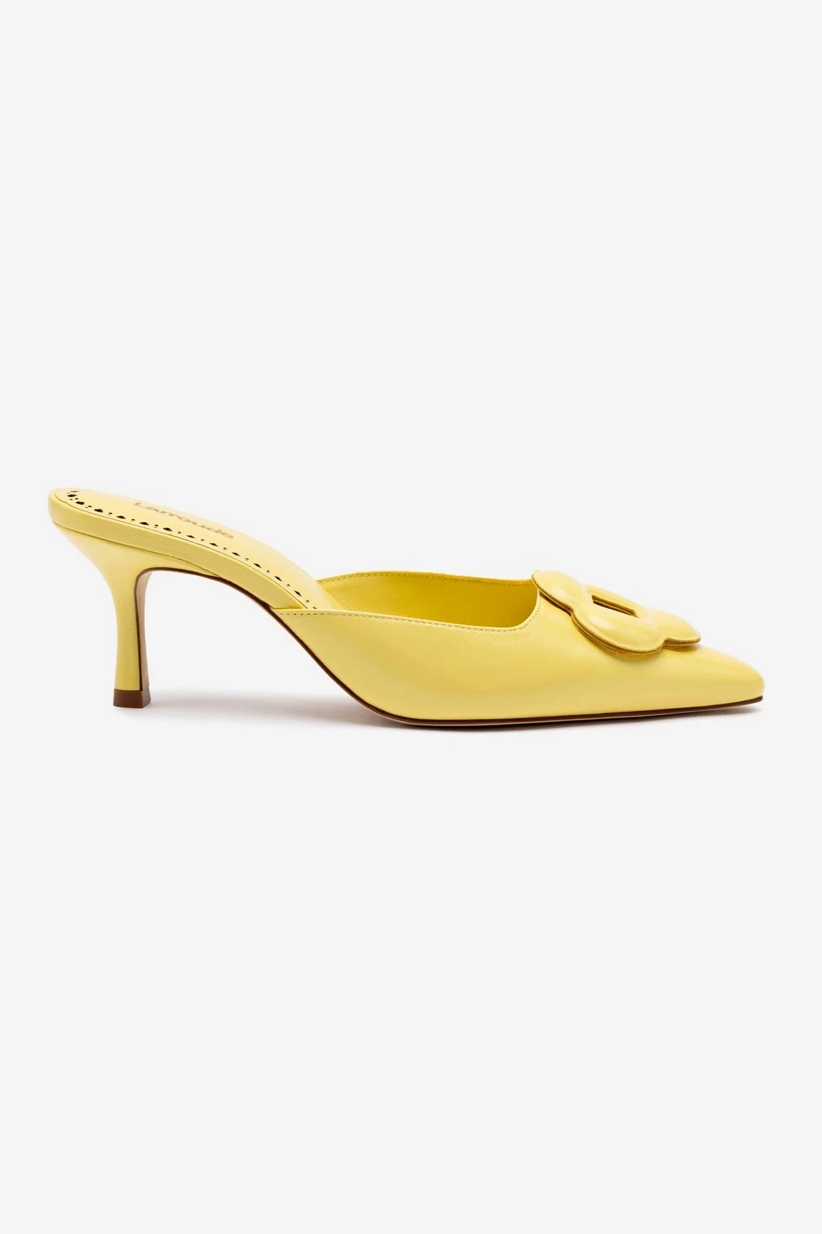 Minimalist Aesthetic Design Flora Pump In Lemonade Leather