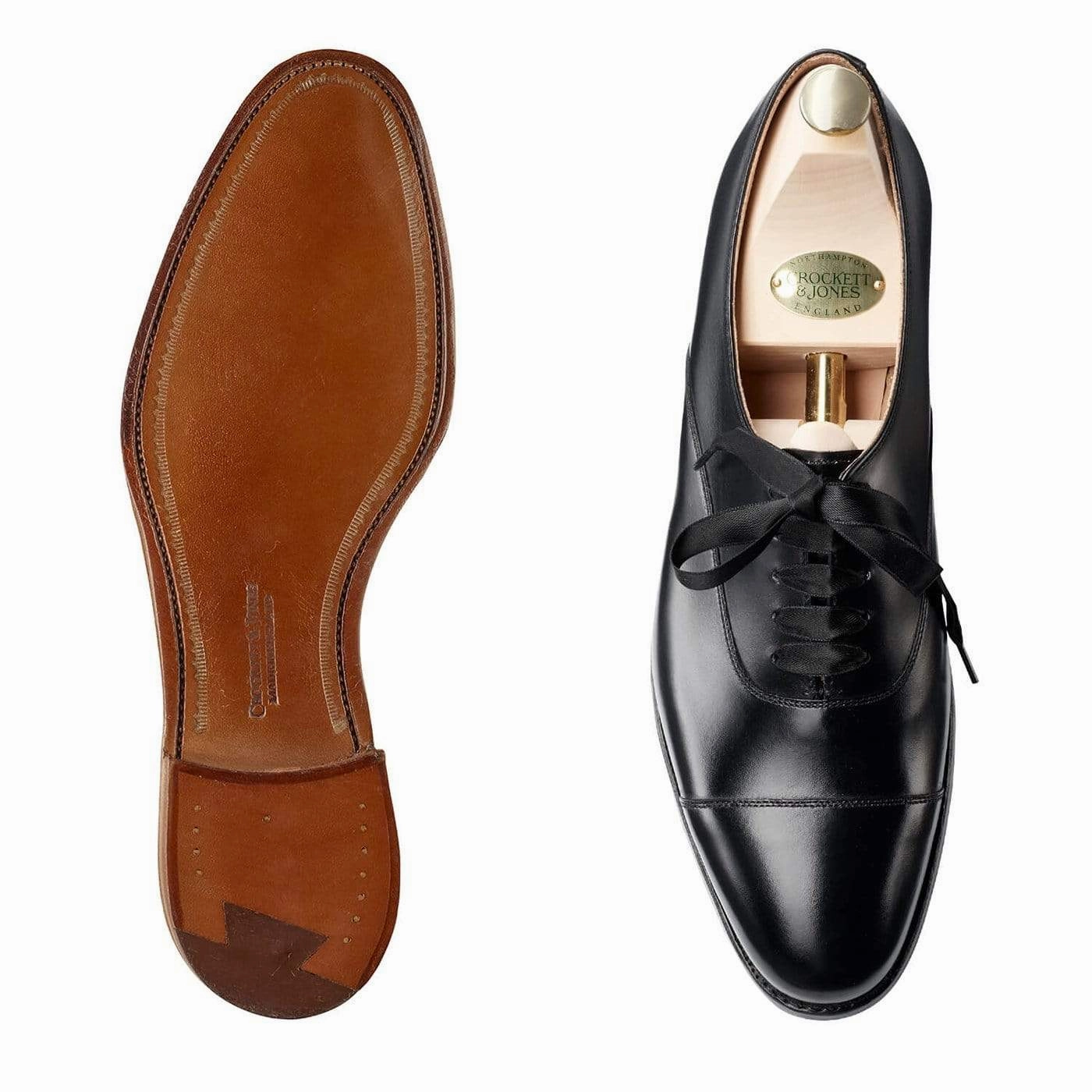 Florence Black Calf Comfortable Lace-up Footwear