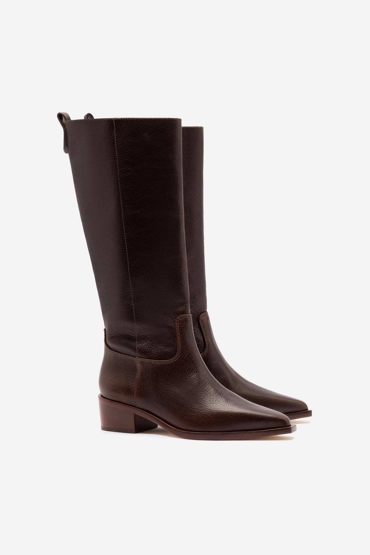 Padded Florencia Boot In Brown Leather