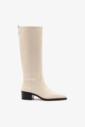 High Arch Family Time Florencia Boot In Ivory Leather