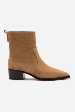 Florencia Low Boot In Peanut Suede Anti Slip Outsole