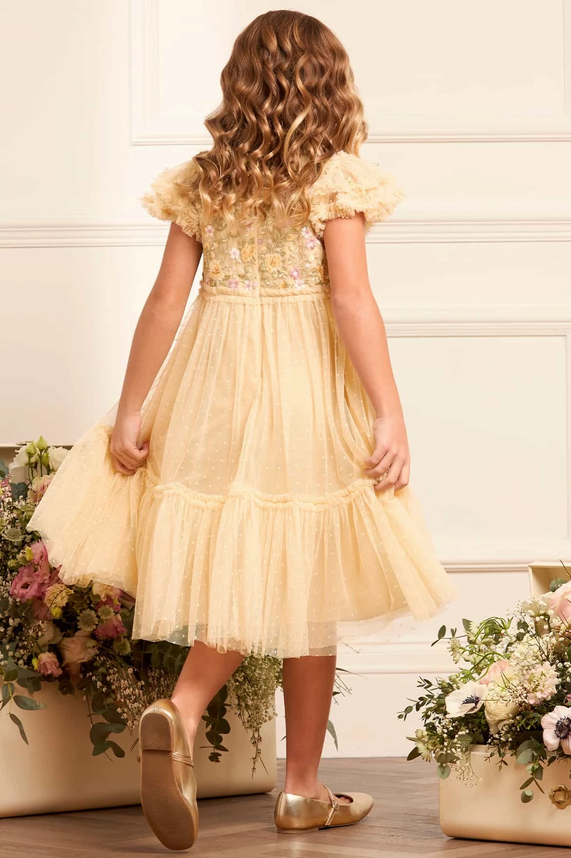 Temperature Regulating Fabric Minimalist Silhouette Florine Bodice Kids Dress