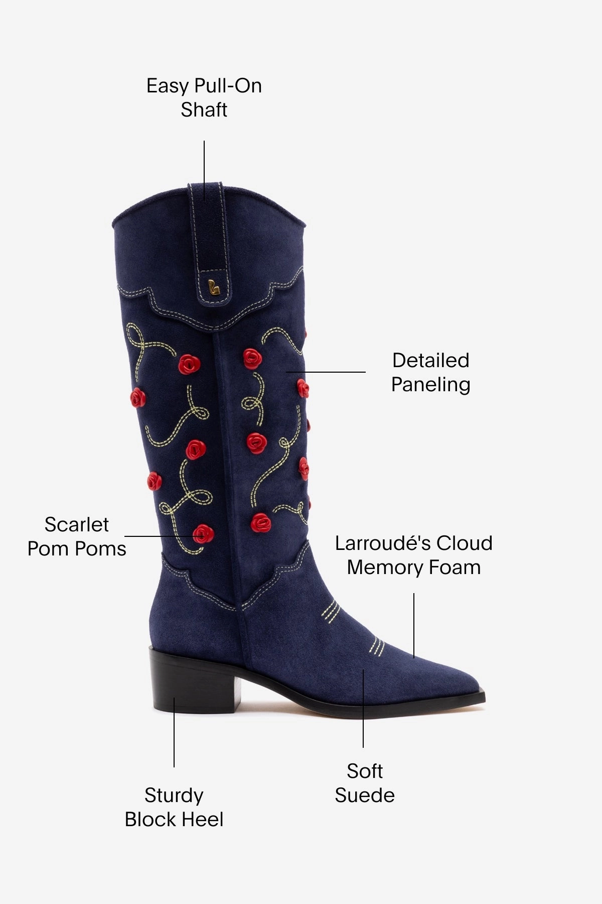 Mountain Strong Paloma Boot In Navy Suede