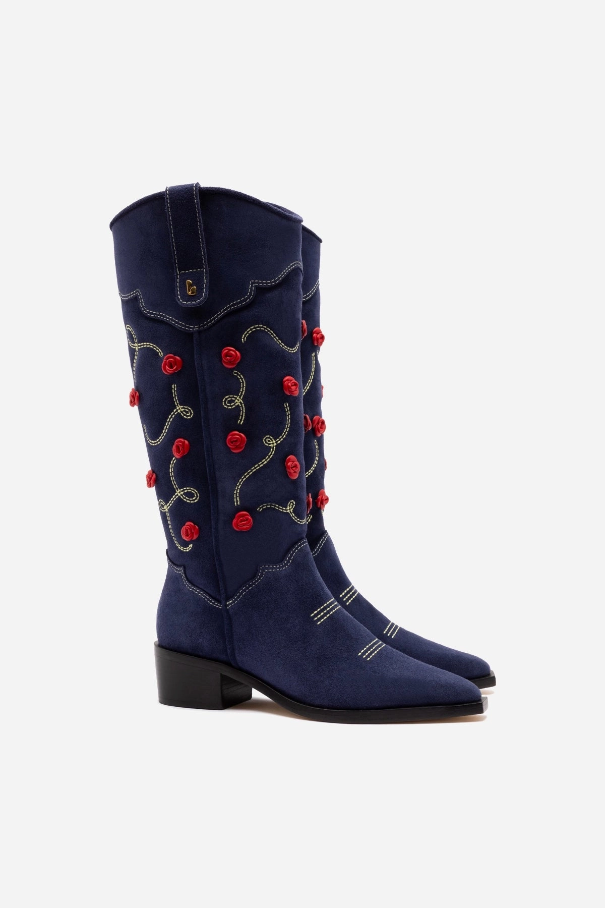 Paloma Boot In Navy Suede Color Pop