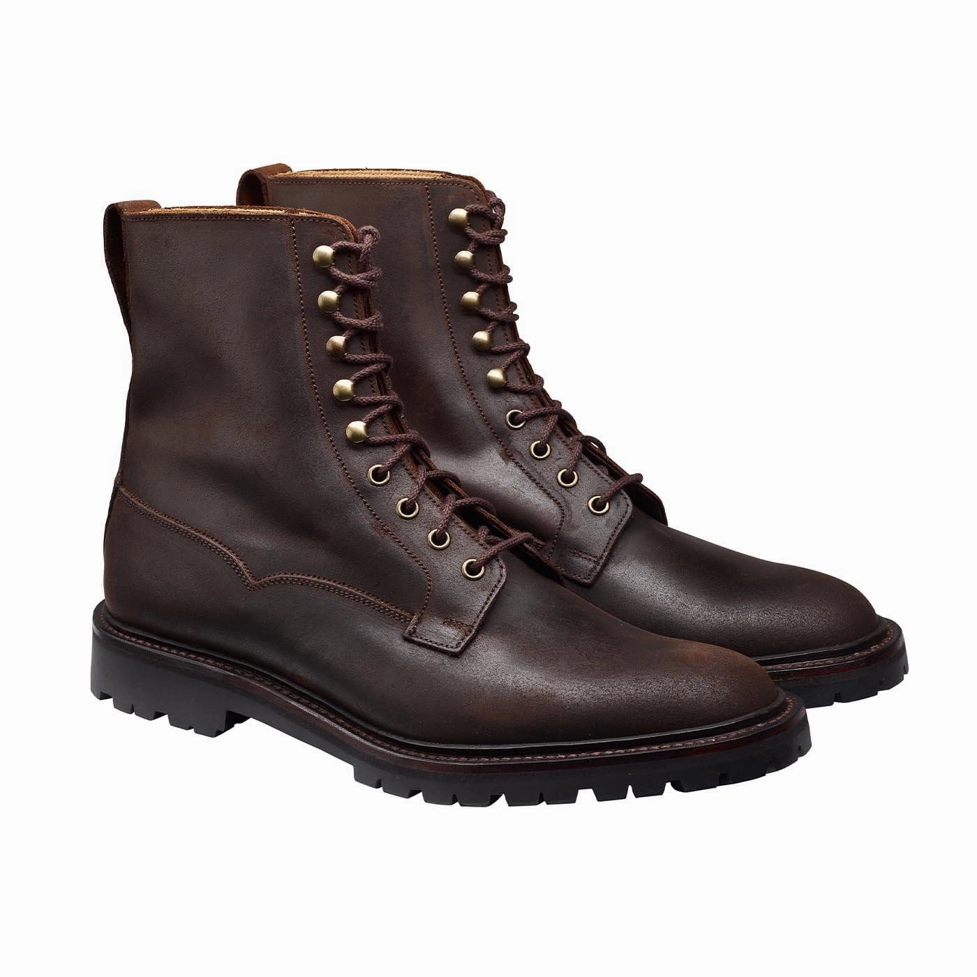 Grizedale Dark Brown Rough-Out Suede Wide Base Ventilated Mesh Long Distance