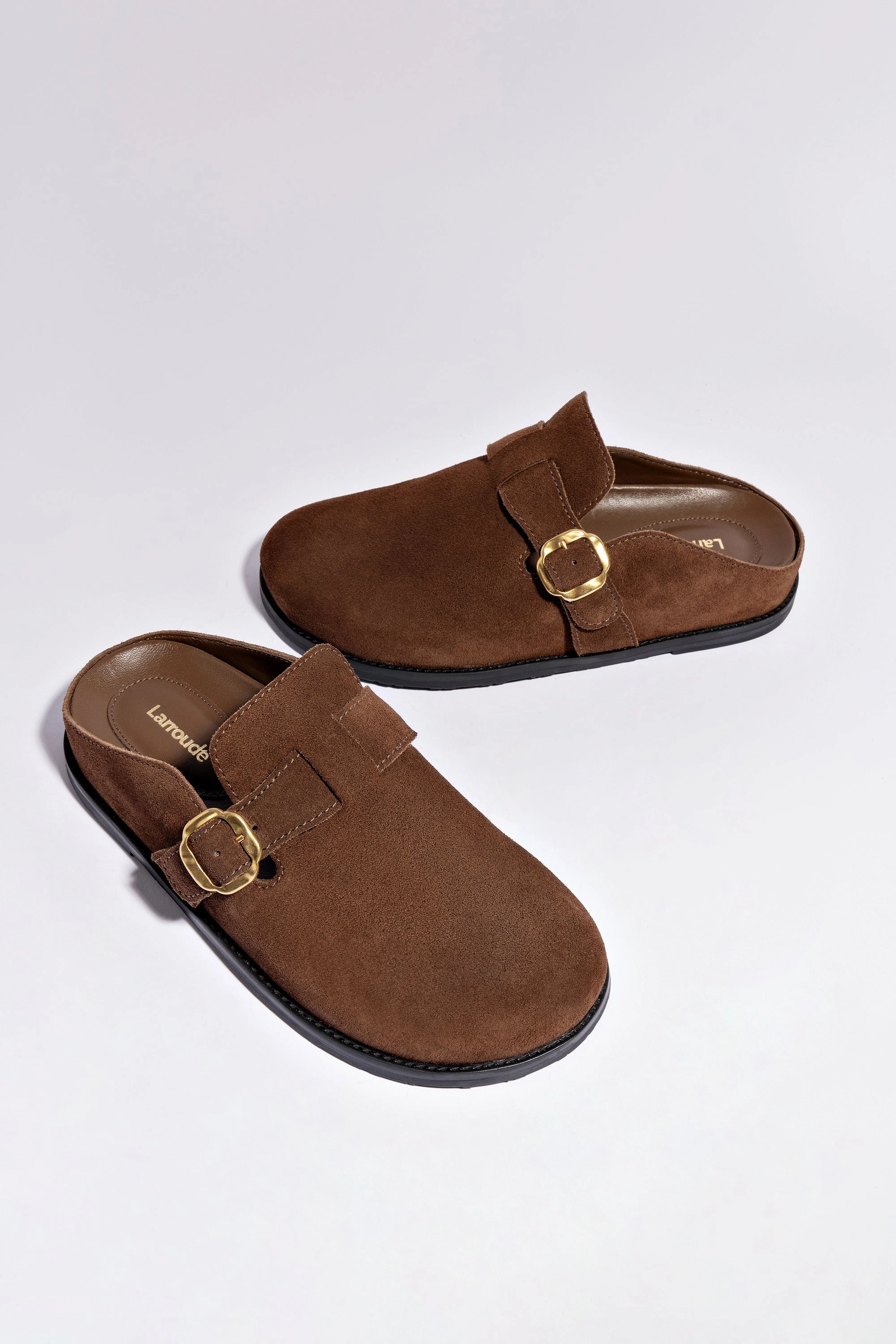 Strap Mode Milan Clog In Brown Suede