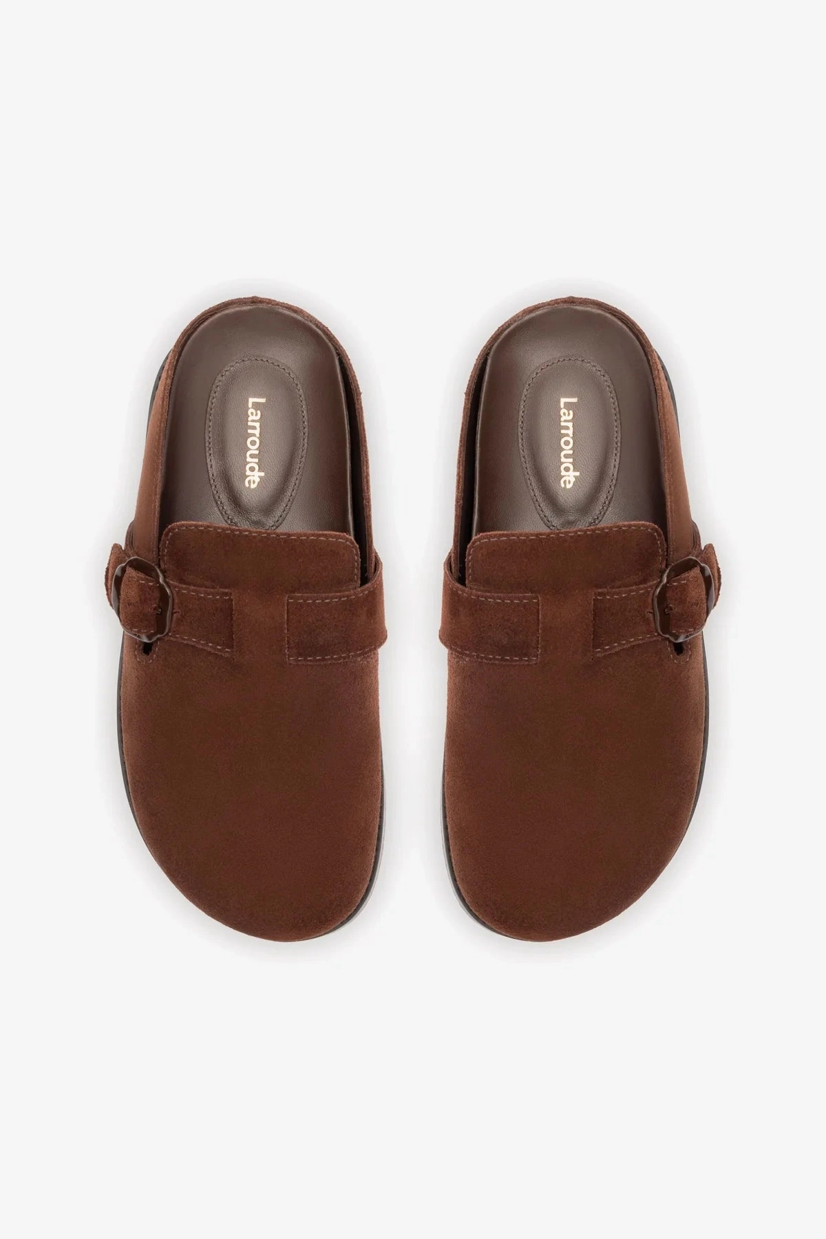 Milan Clog In Brown Suede Anti Slip Outsole