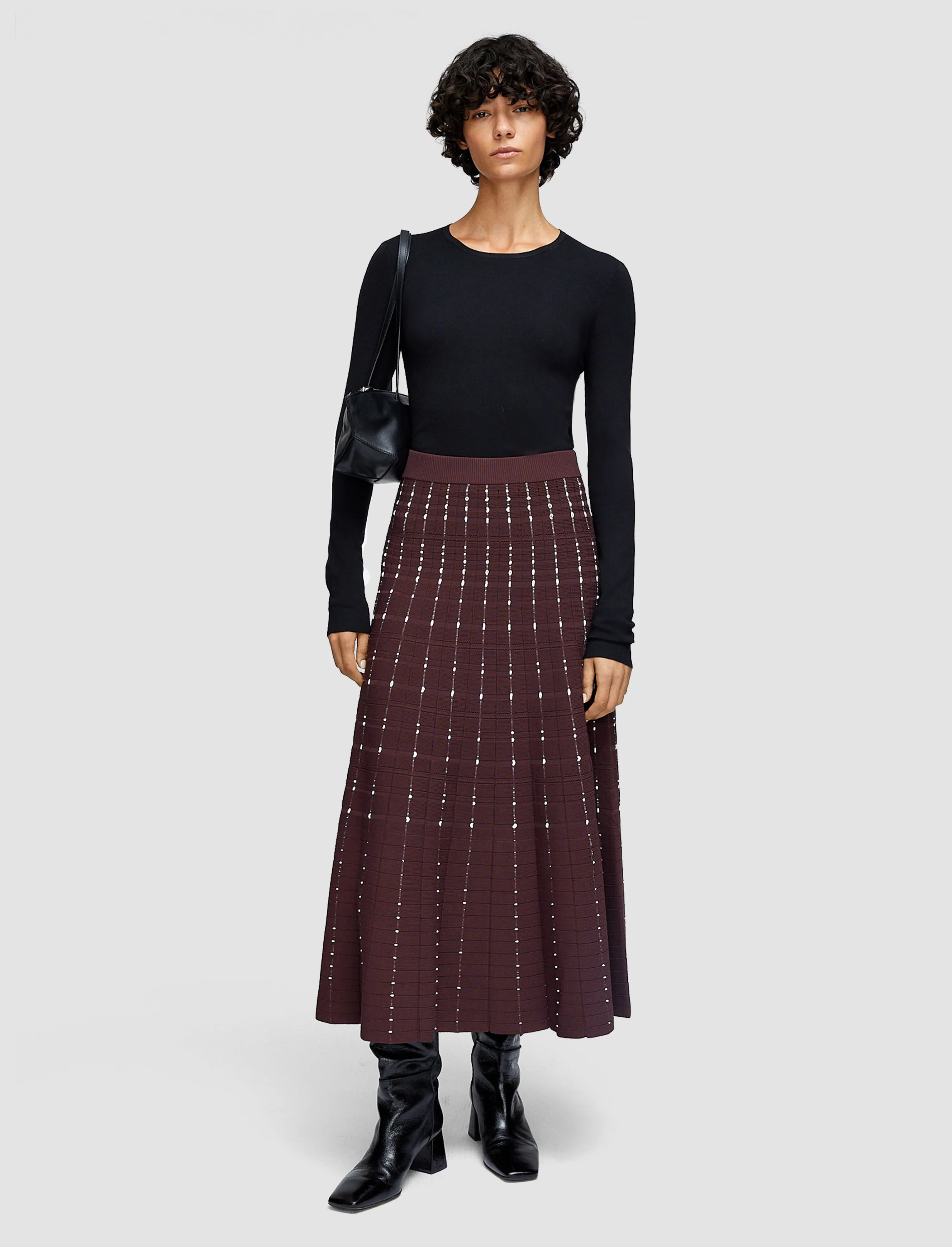 Fragmented Stripes Skirt ShrinkResistant Weave