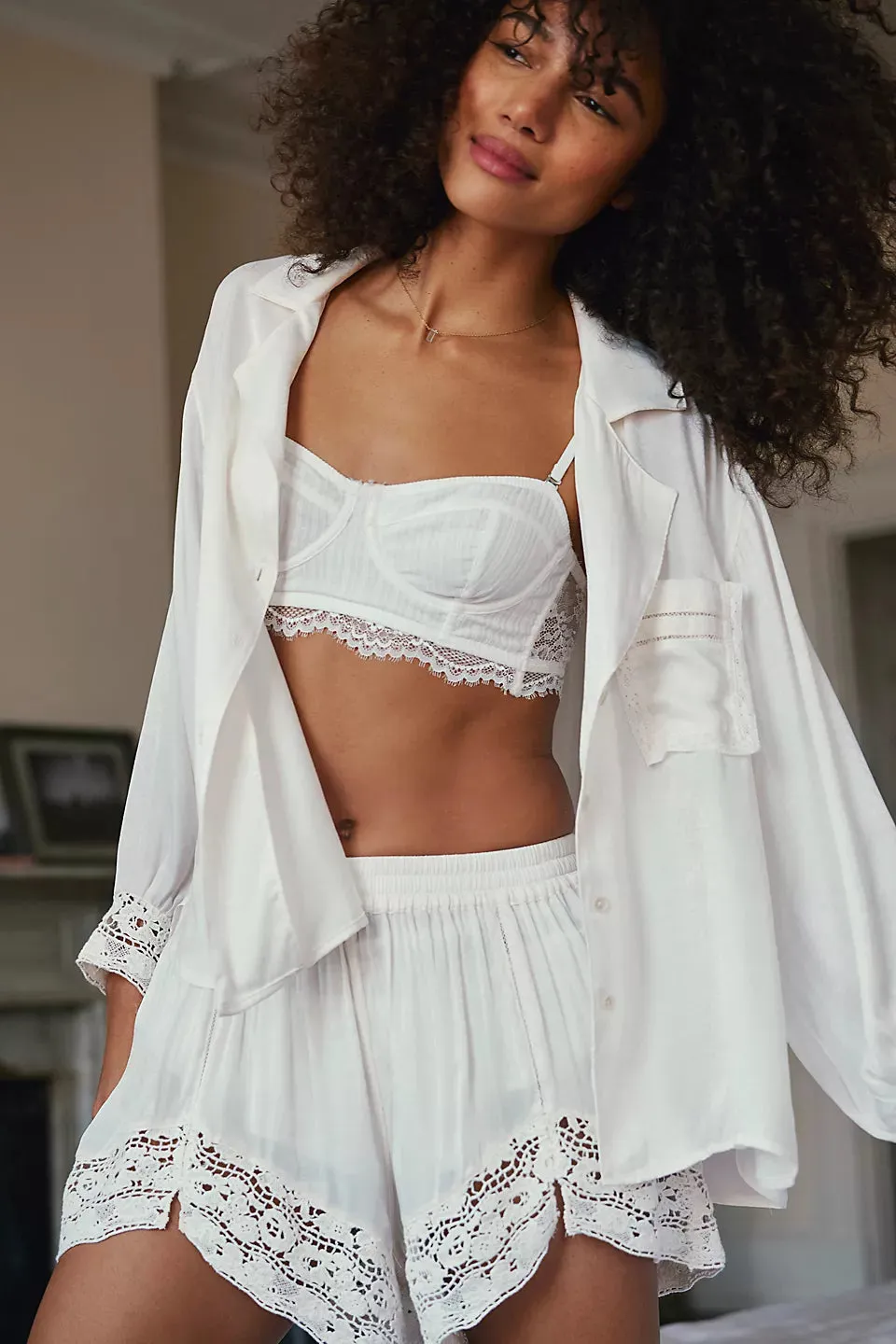 Free People Midnight Muse Sleep Short in Sugar Swizzle Four Way Stretch NonFade Dye